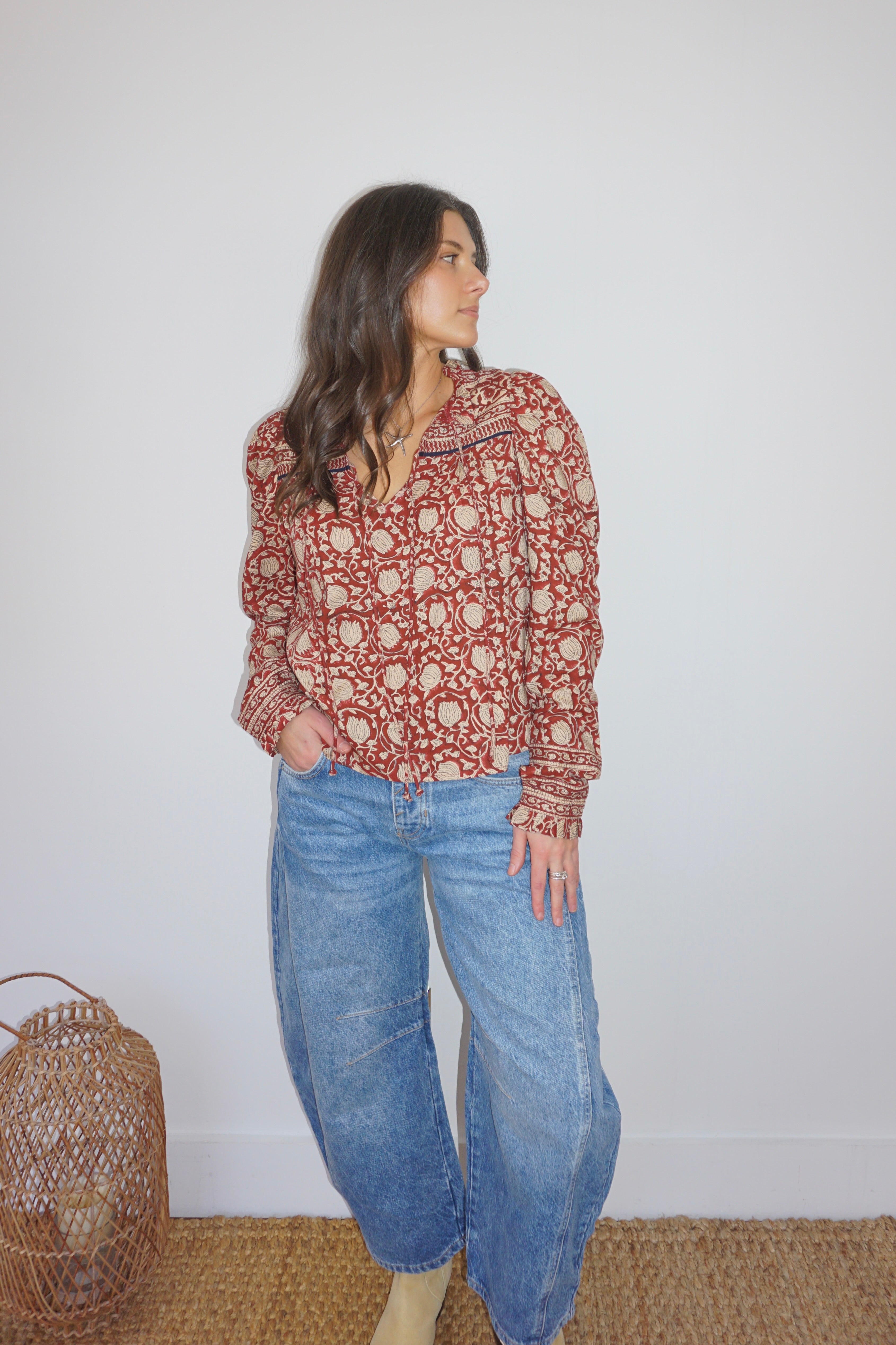 Kennedy Top in Red Lotus