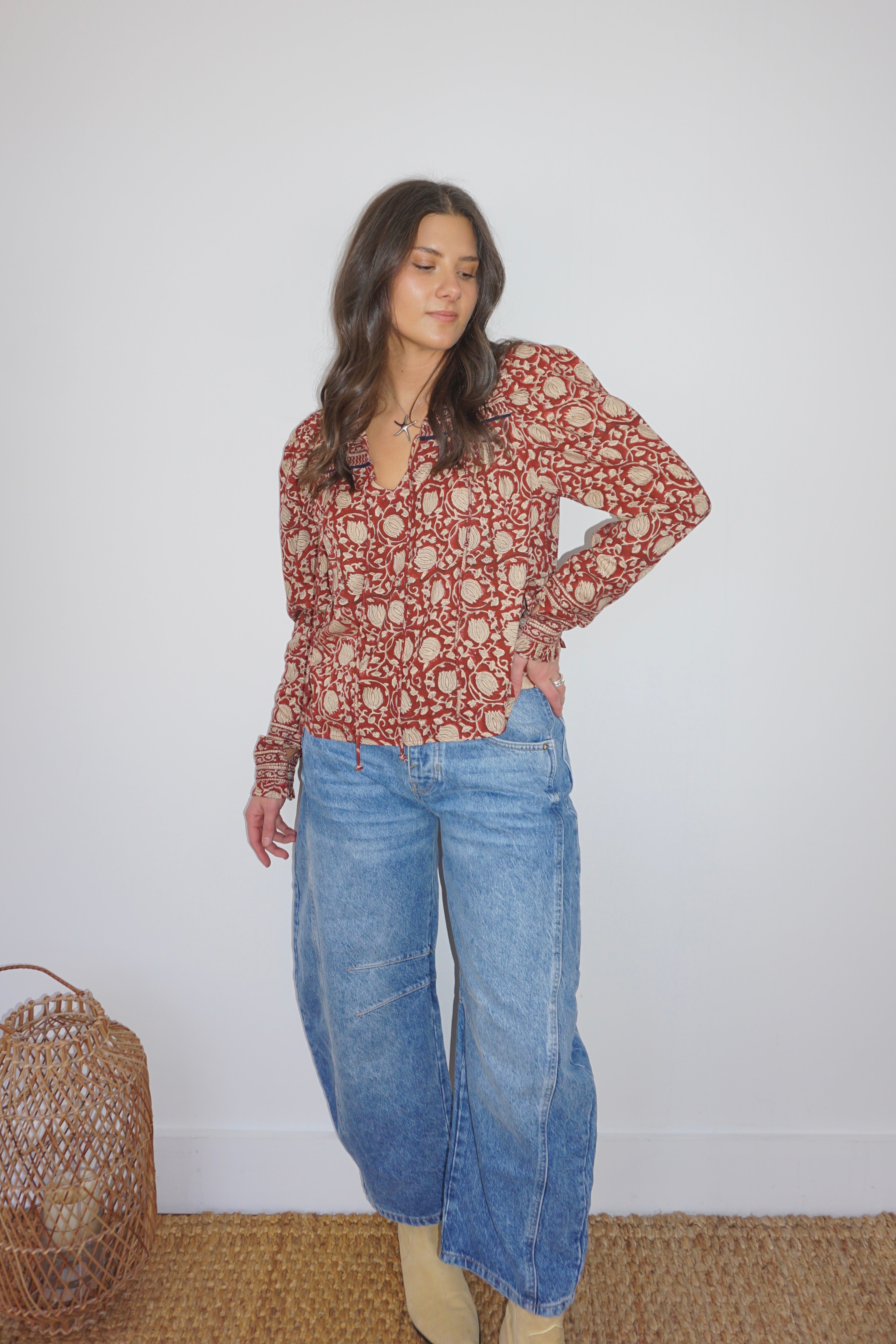 Kennedy Top in Red Lotus