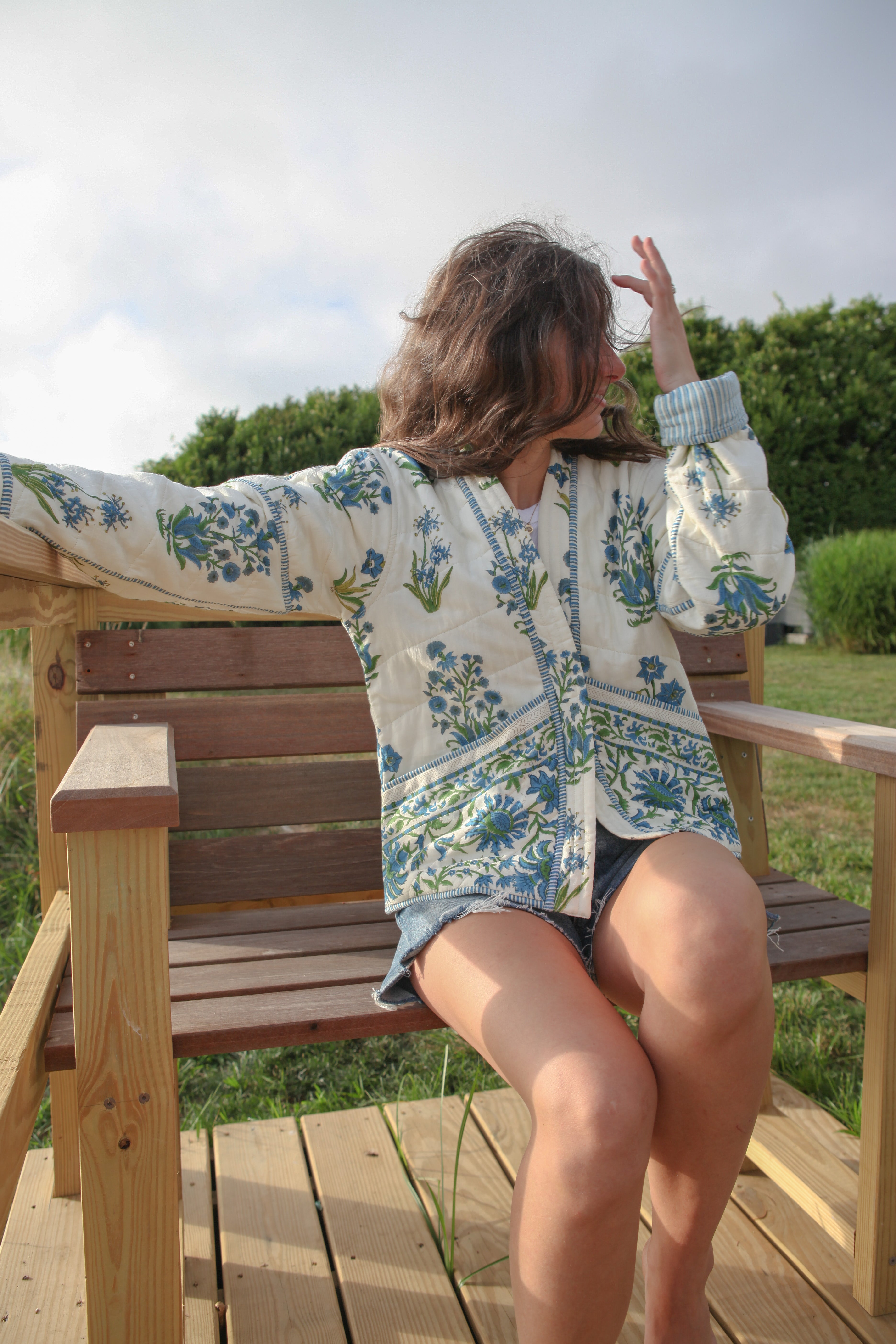 Kristin Jacket in Blue Bloom