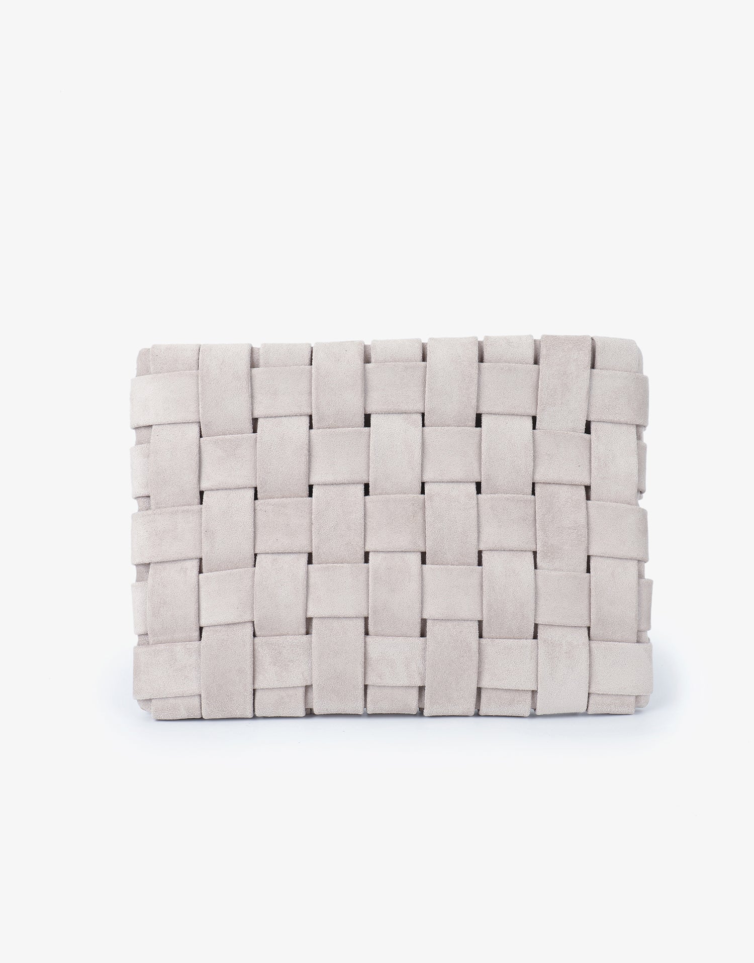 Lindy Woven Sueded Clutch