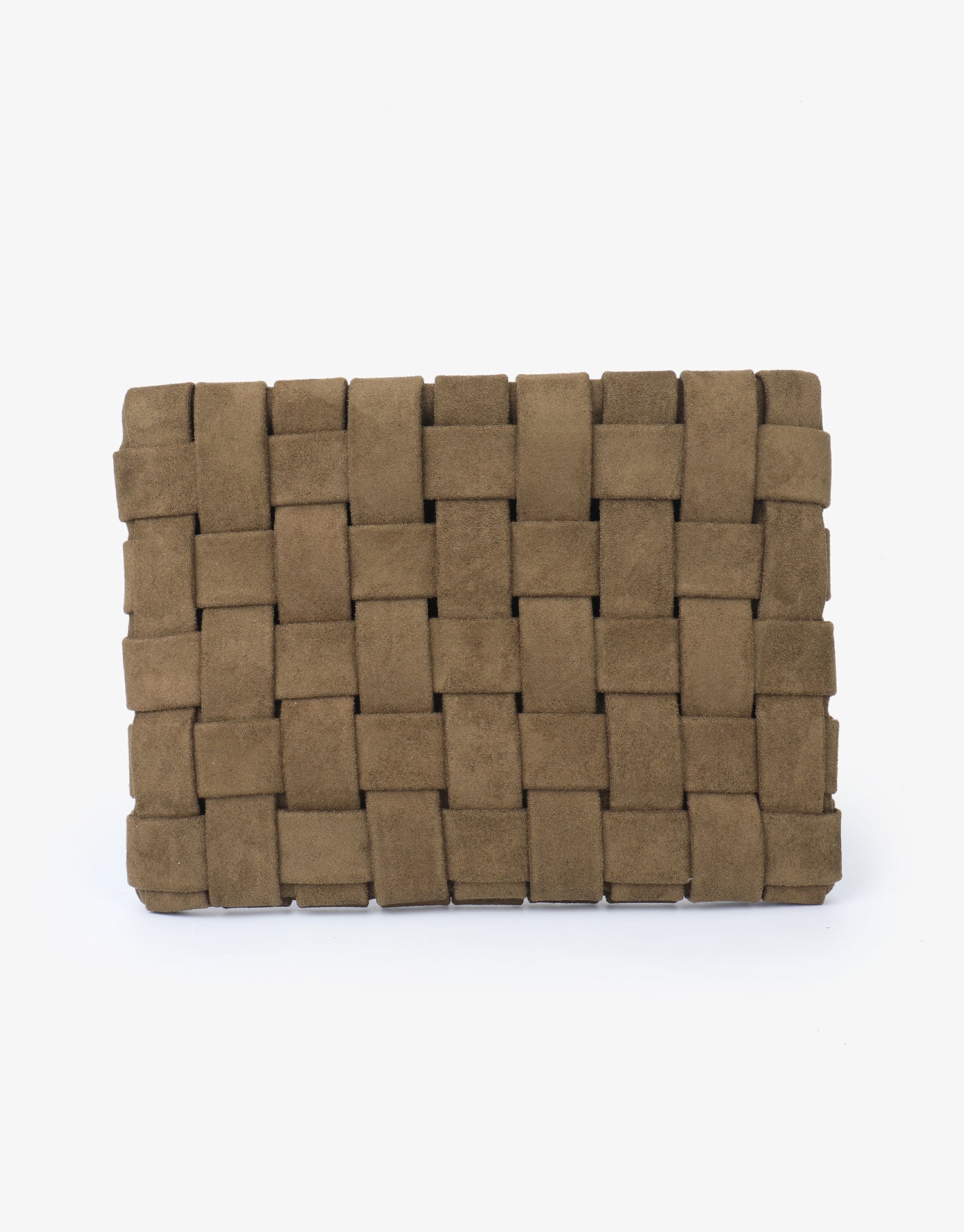 Lindy Woven Sueded Clutch