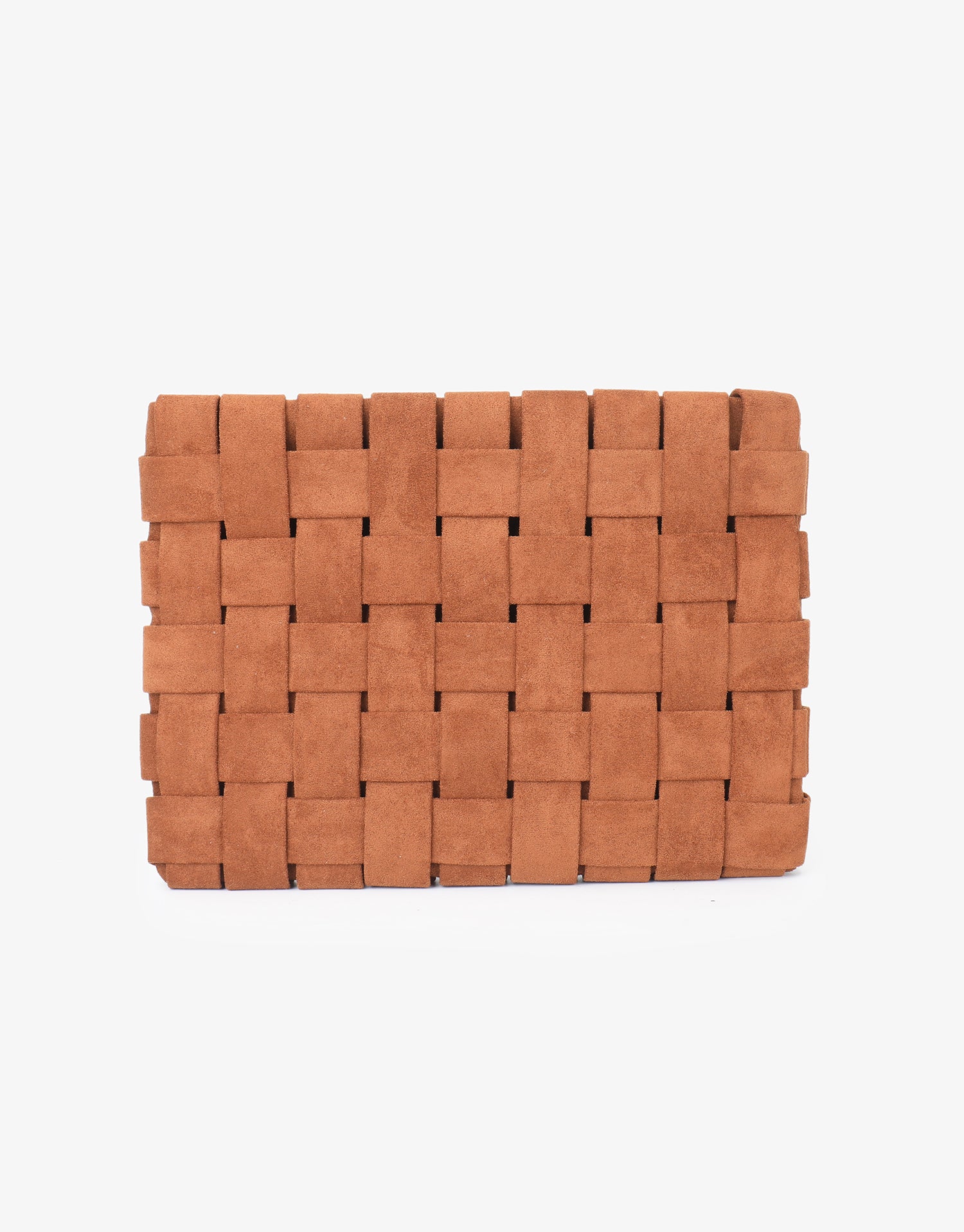 Lindy Woven Sueded Clutch