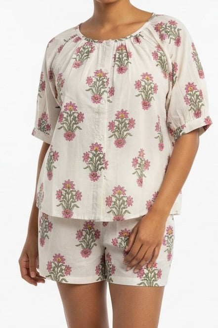 Marley Short Pajama Set in Royal Aster