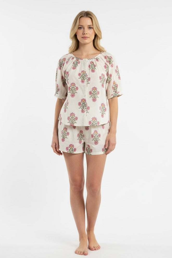 Marley Short Pajama Set in Royal Aster