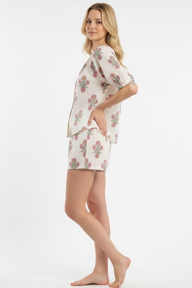 Marley Short Pajama Set in Royal Aster