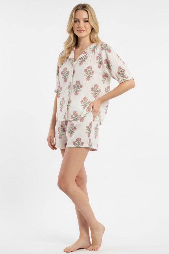 Marley Short Pajama Set in Royal Aster
