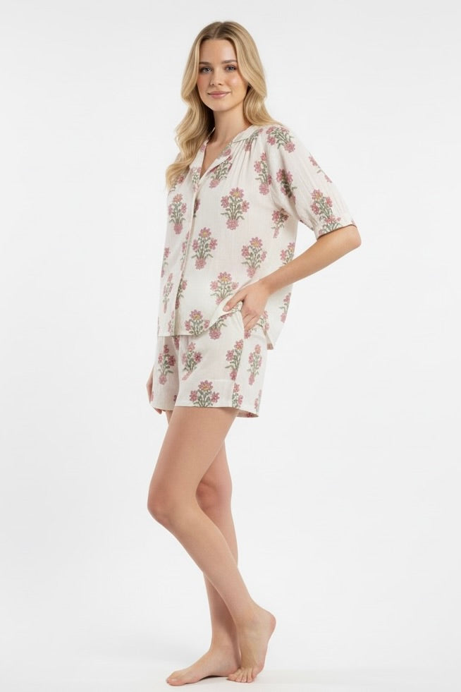 Marley Short Pajama Set in Royal Aster