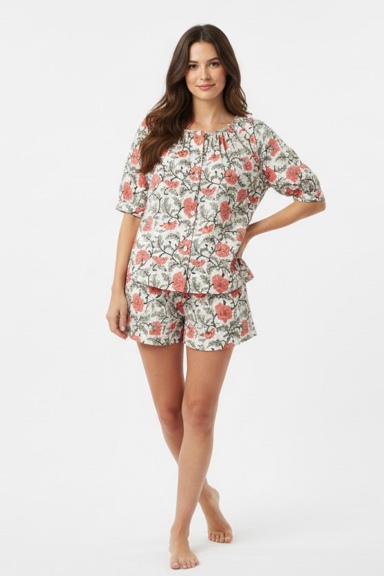 Marley Short Pajama Set in Violet Lotus