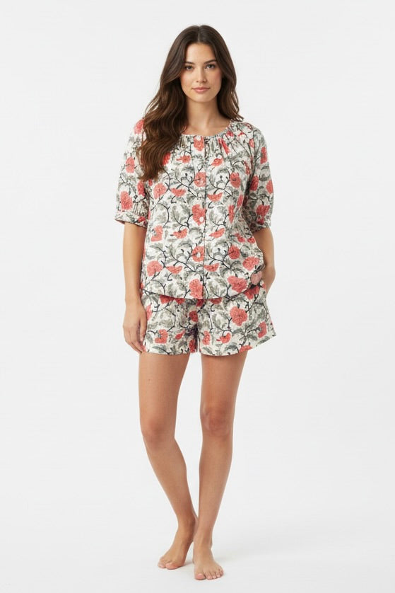 Marley Short Pajama Set in Violet Lotus