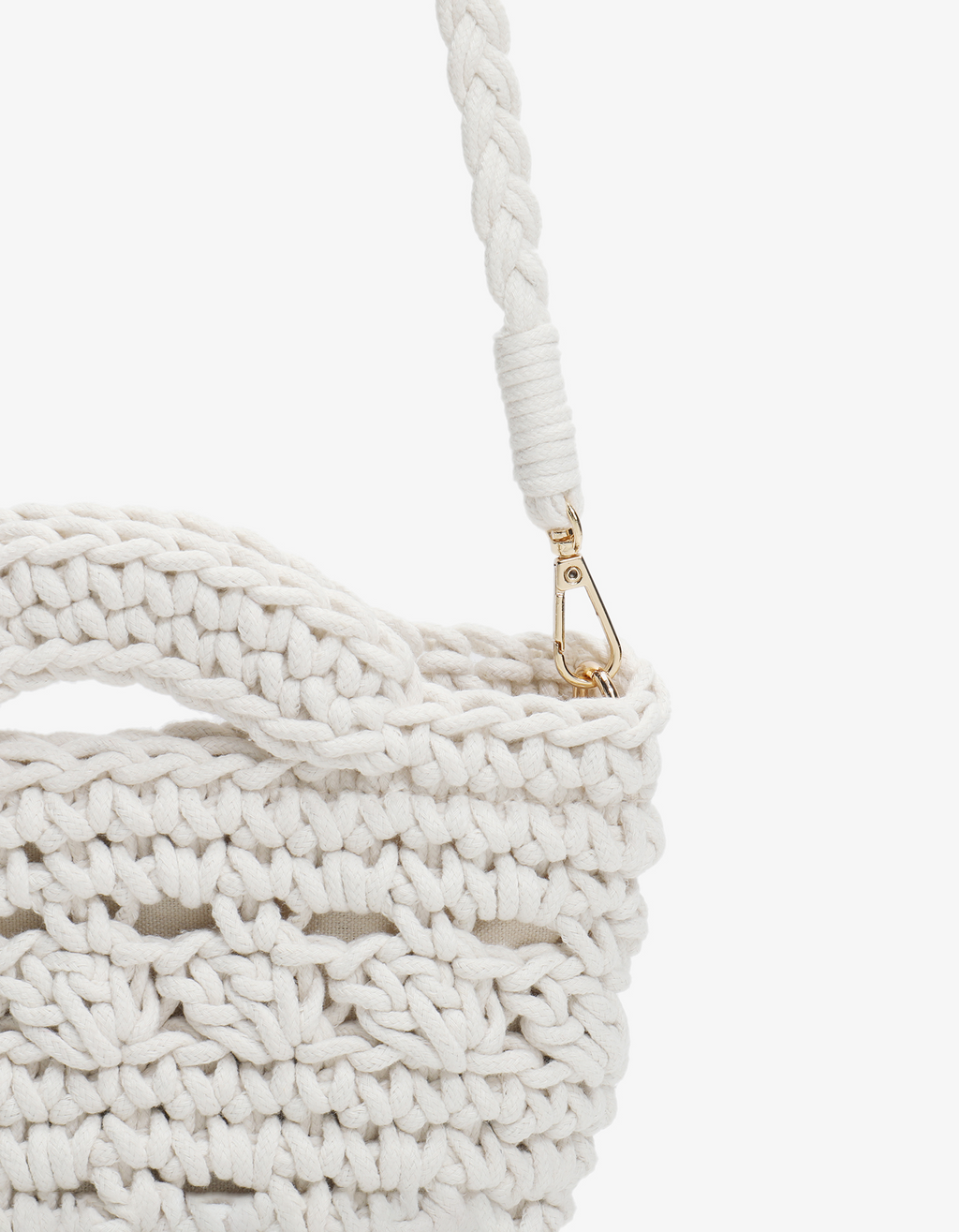 REMI/REID Noemi Mini Crochet Tote - Cream