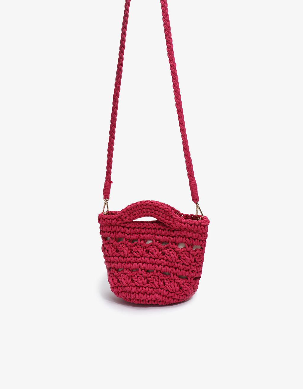 REMI/REID Noemi Mini Crochet Tote - Magenta