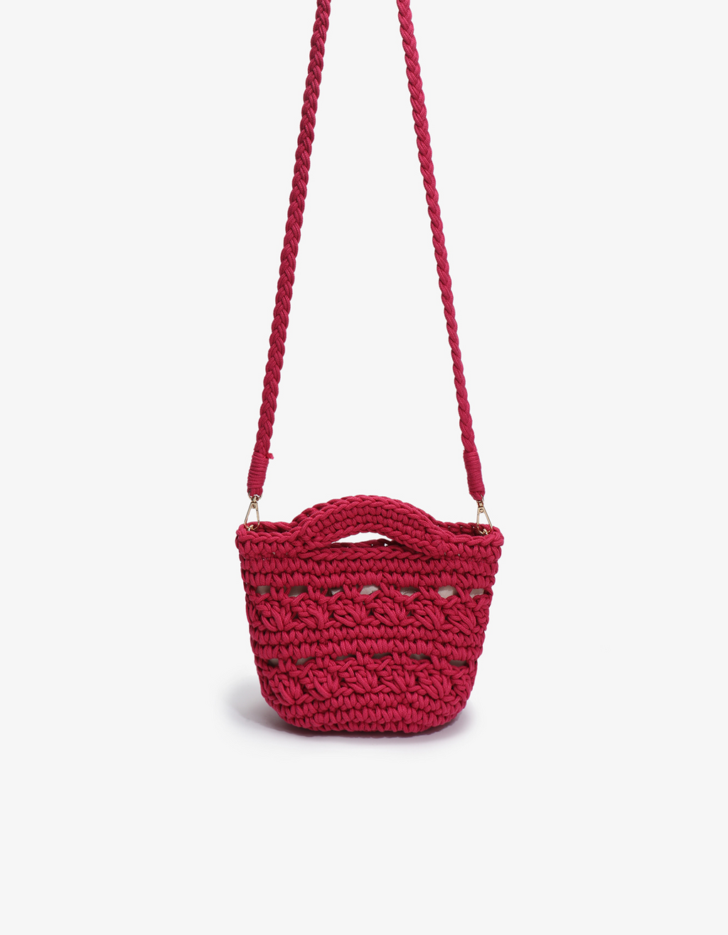 REMI/REID Noemi Mini Crochet Tote - Magenta