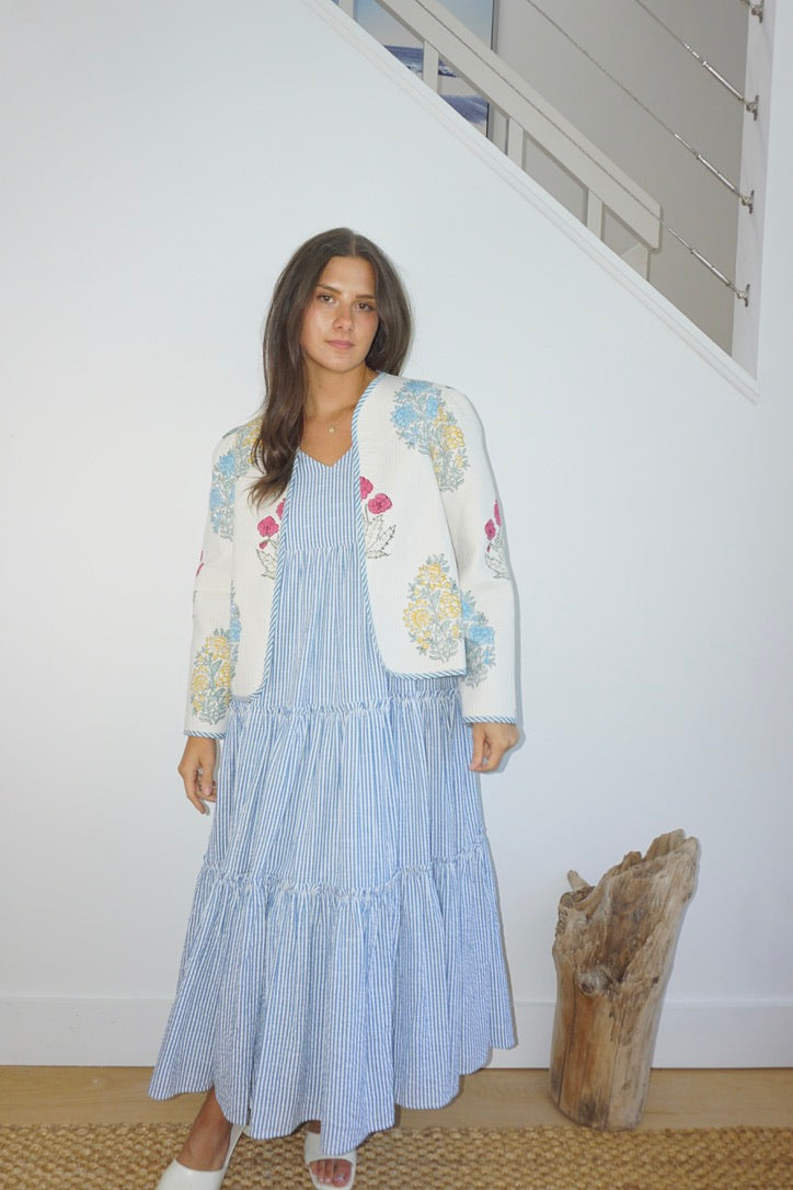 Shylah Quilted Jacket in Mixed Print Floral