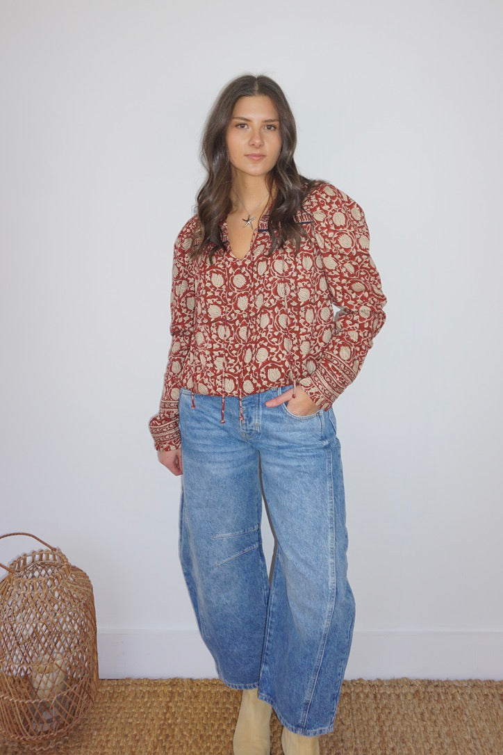 Kennedy Top in Red Lotus