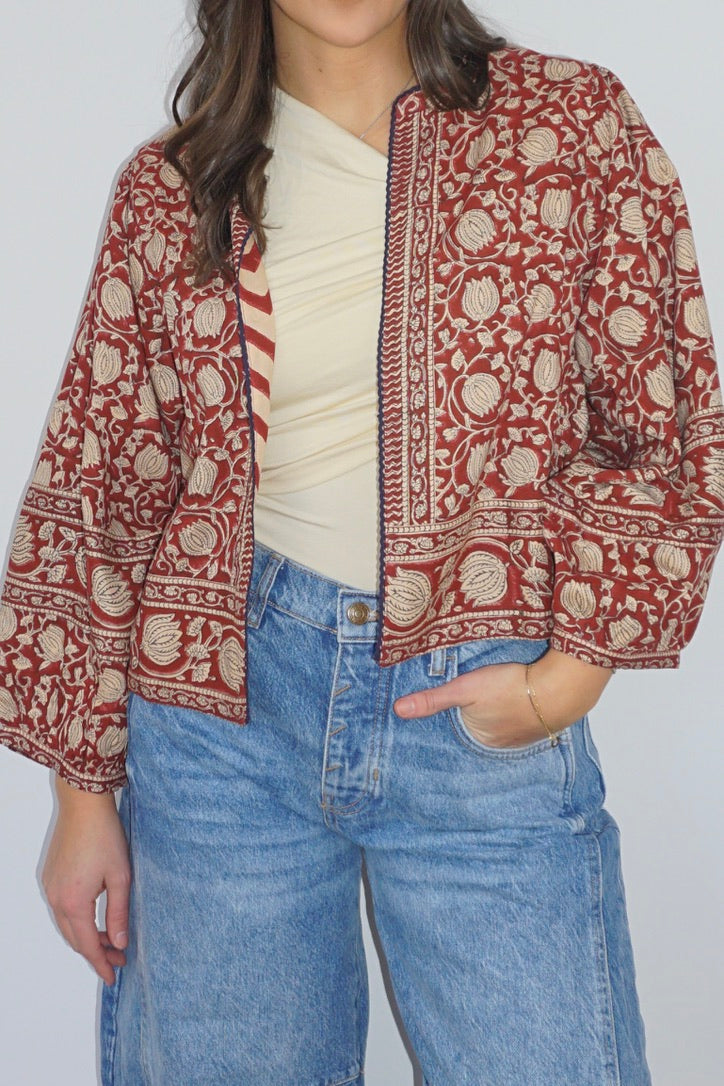 Amara Jacket in Red Lotus