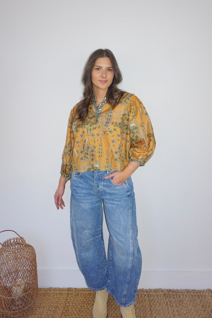 Jolie Top in Saffron Heron