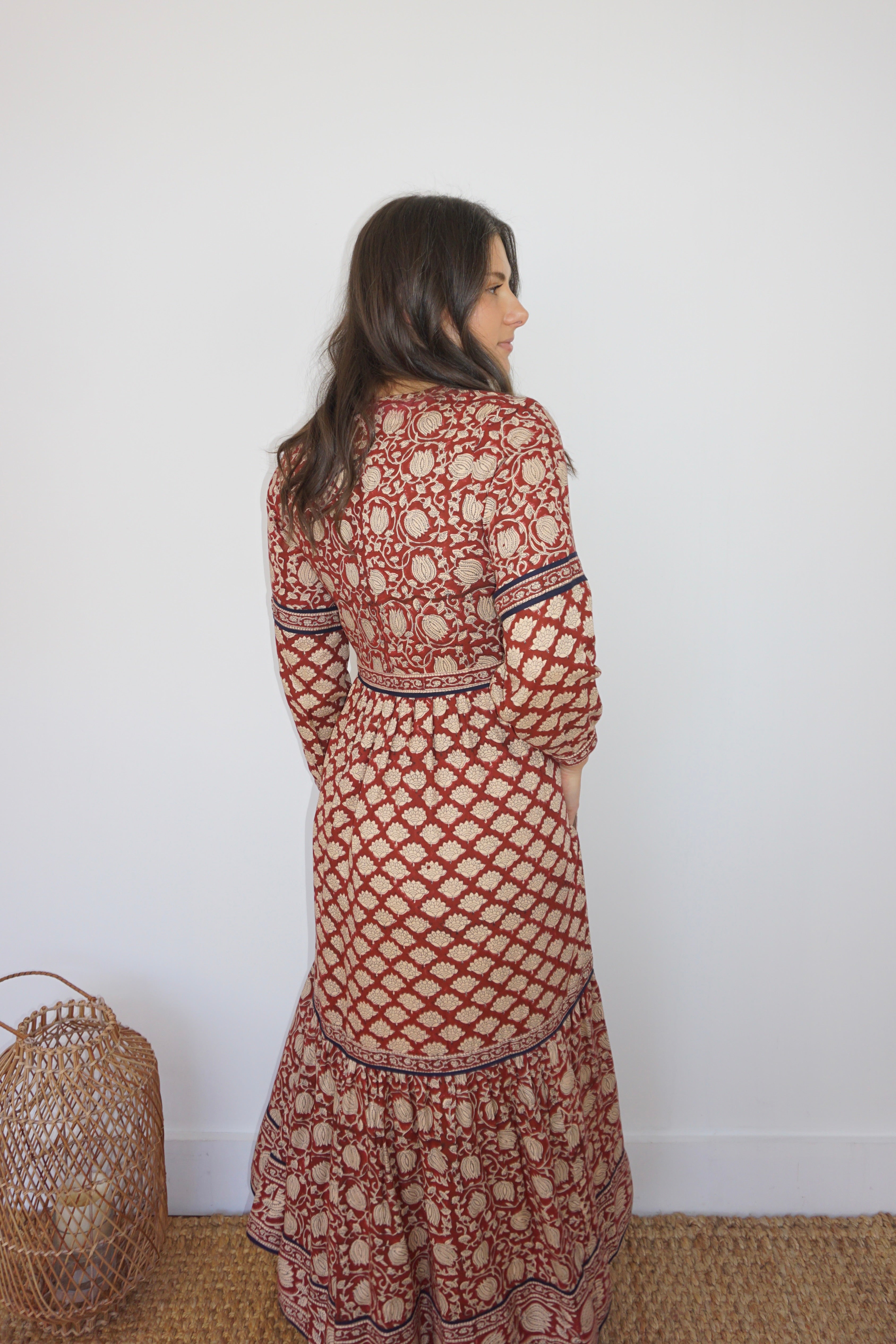 Nori Maxi Dress in Red Lotus