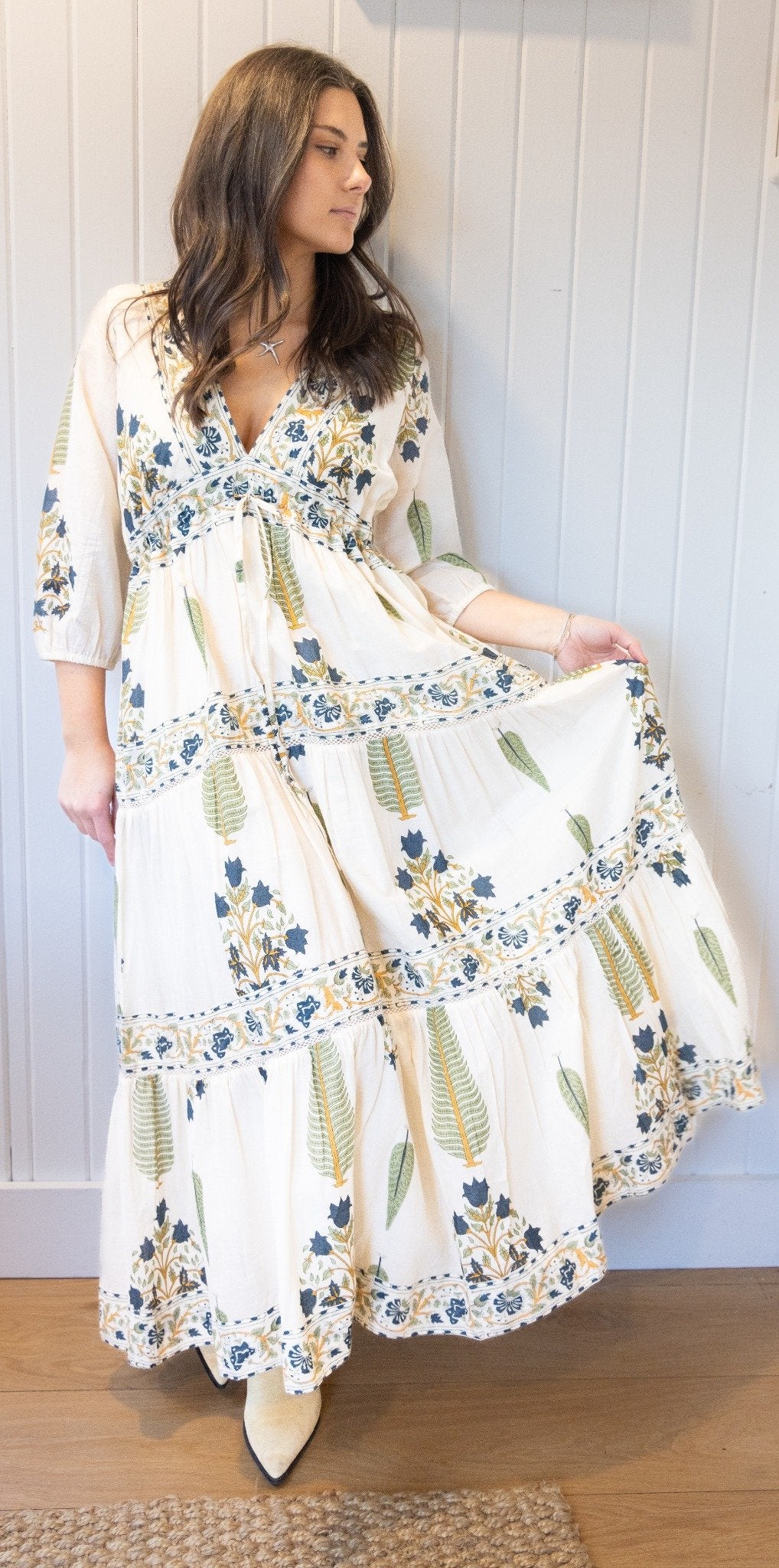 Orley Dress in Navy Victorian