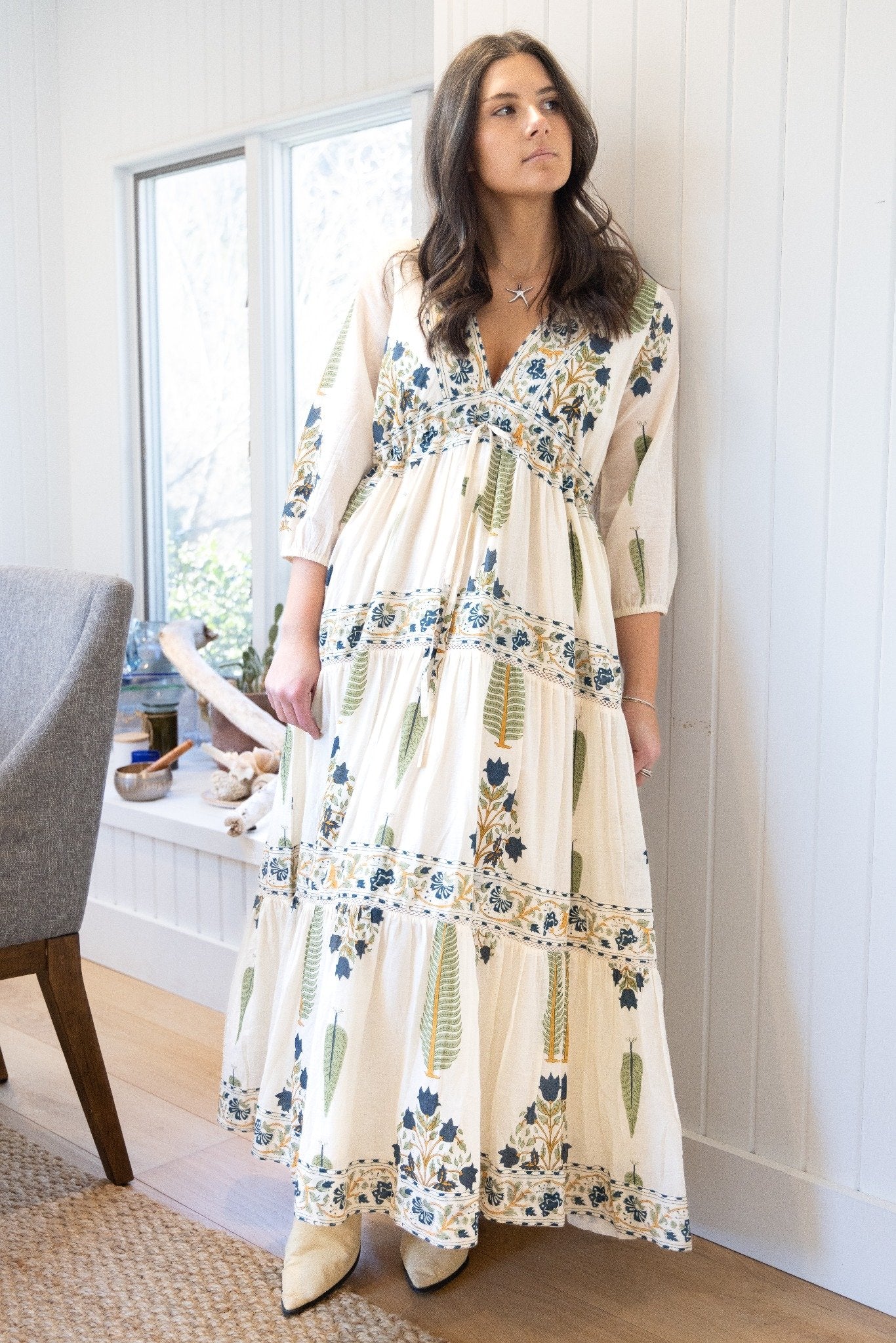 Orley Dress in Navy Victorian