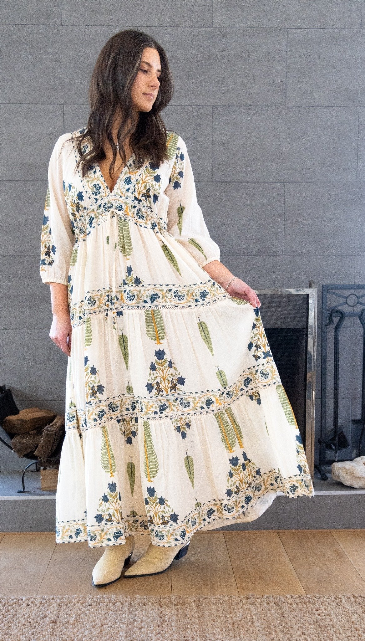 Orley Dress in Navy Victorian