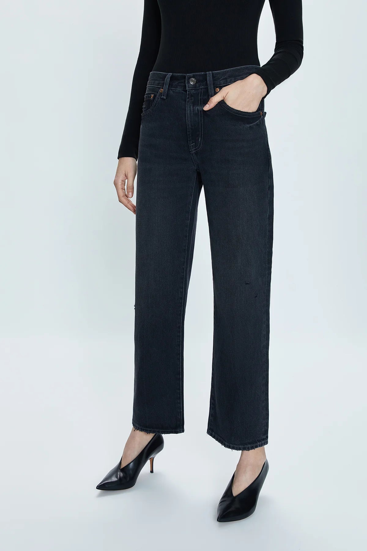 Pistola Lexi Mid Rise Bowed Straight