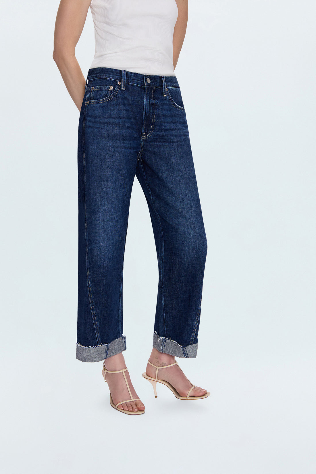 Kacey Mid Rise Cuffed Jean