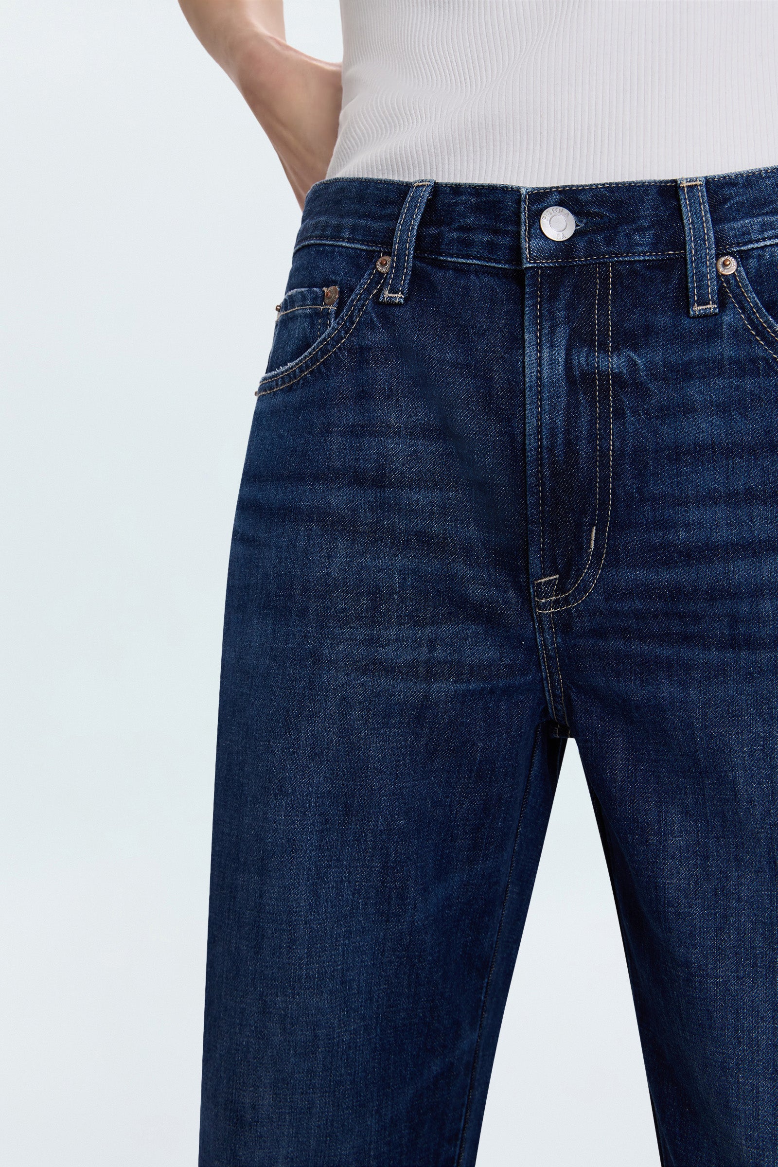 Kacey Mid Rise Cuffed Jean