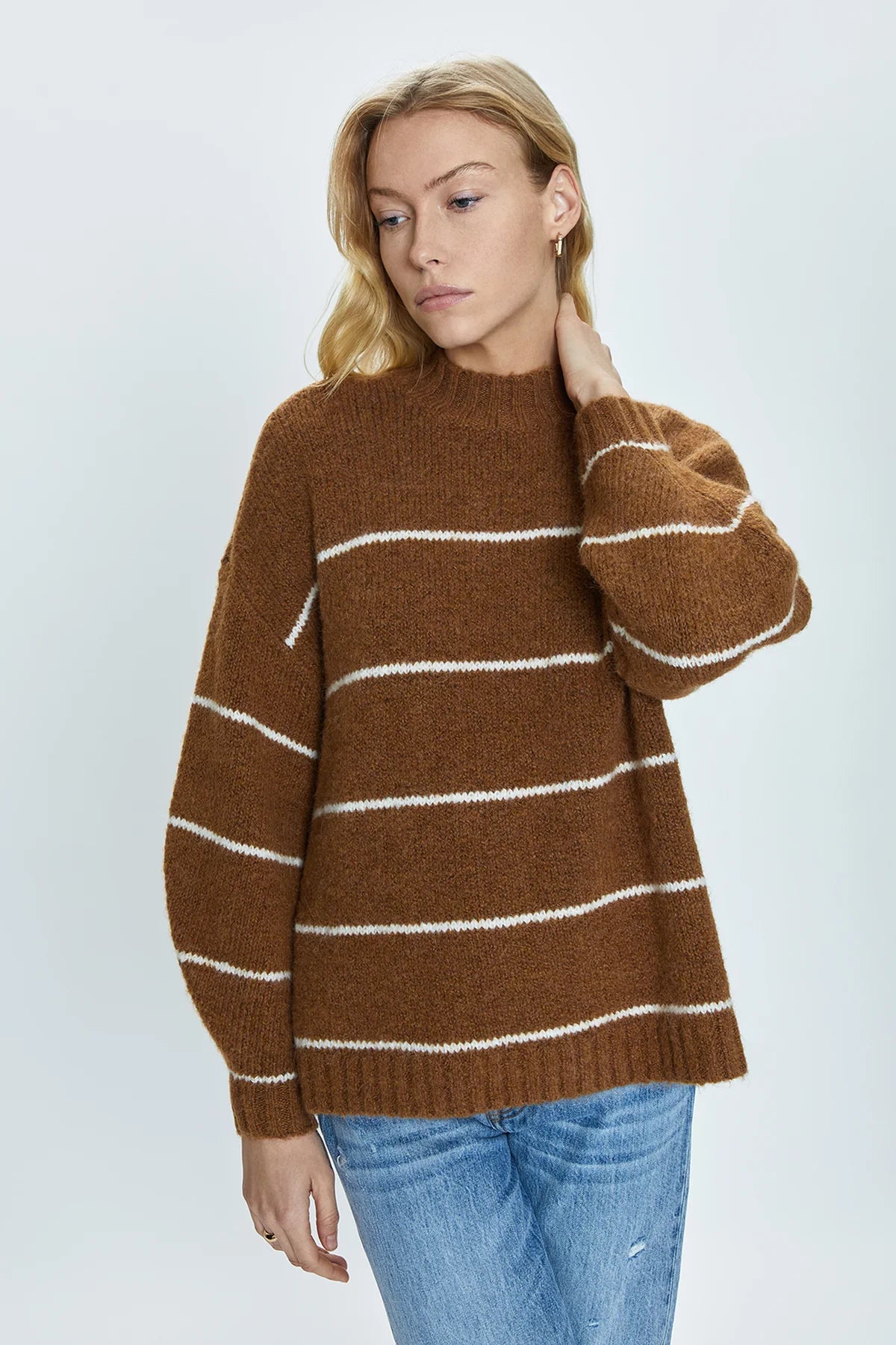 Pistola Carlen Sweater - Carmel/White