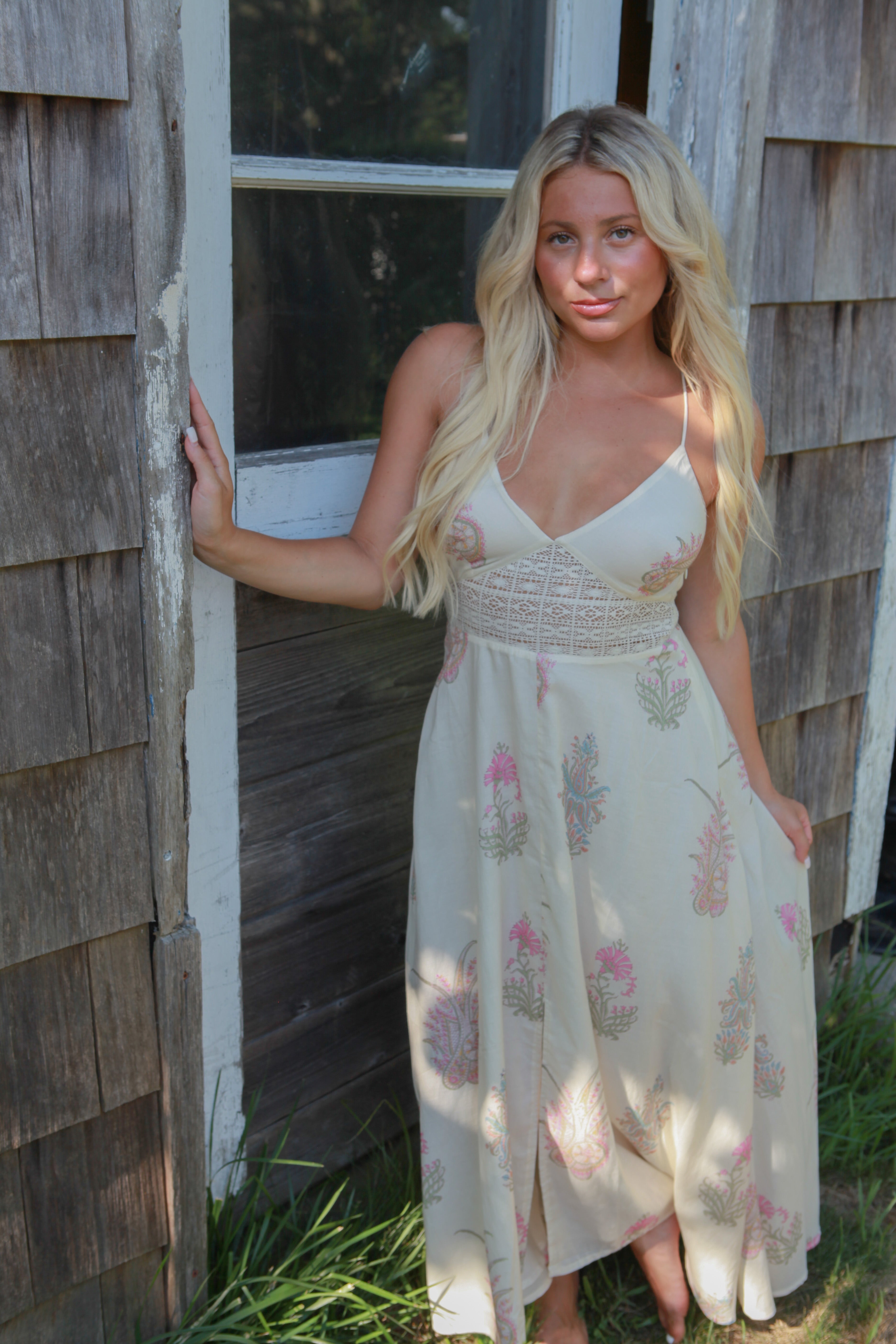 Isabella Dress in Pastel Paisley