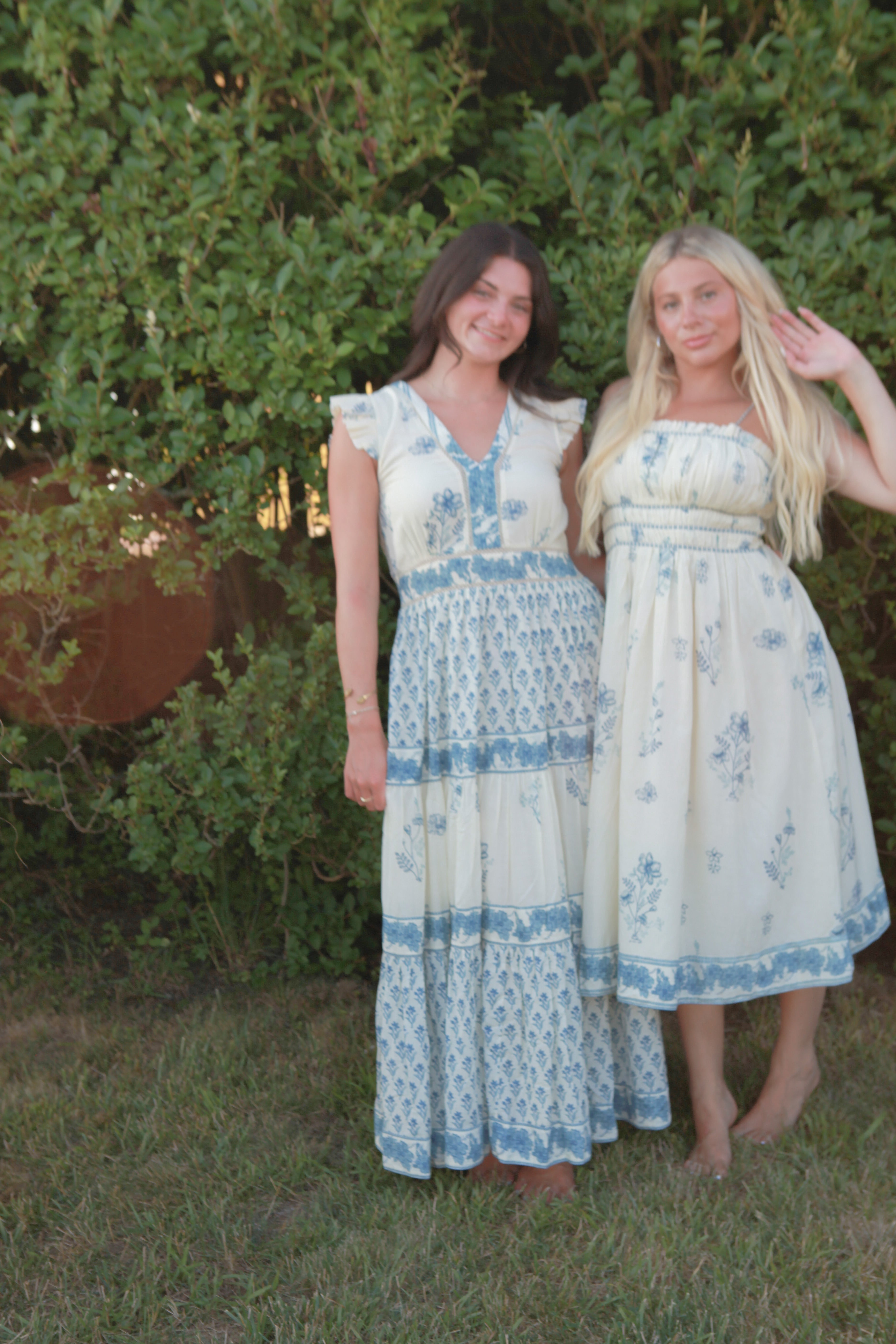 Dottie Midi Dress in Sea Spray Floral