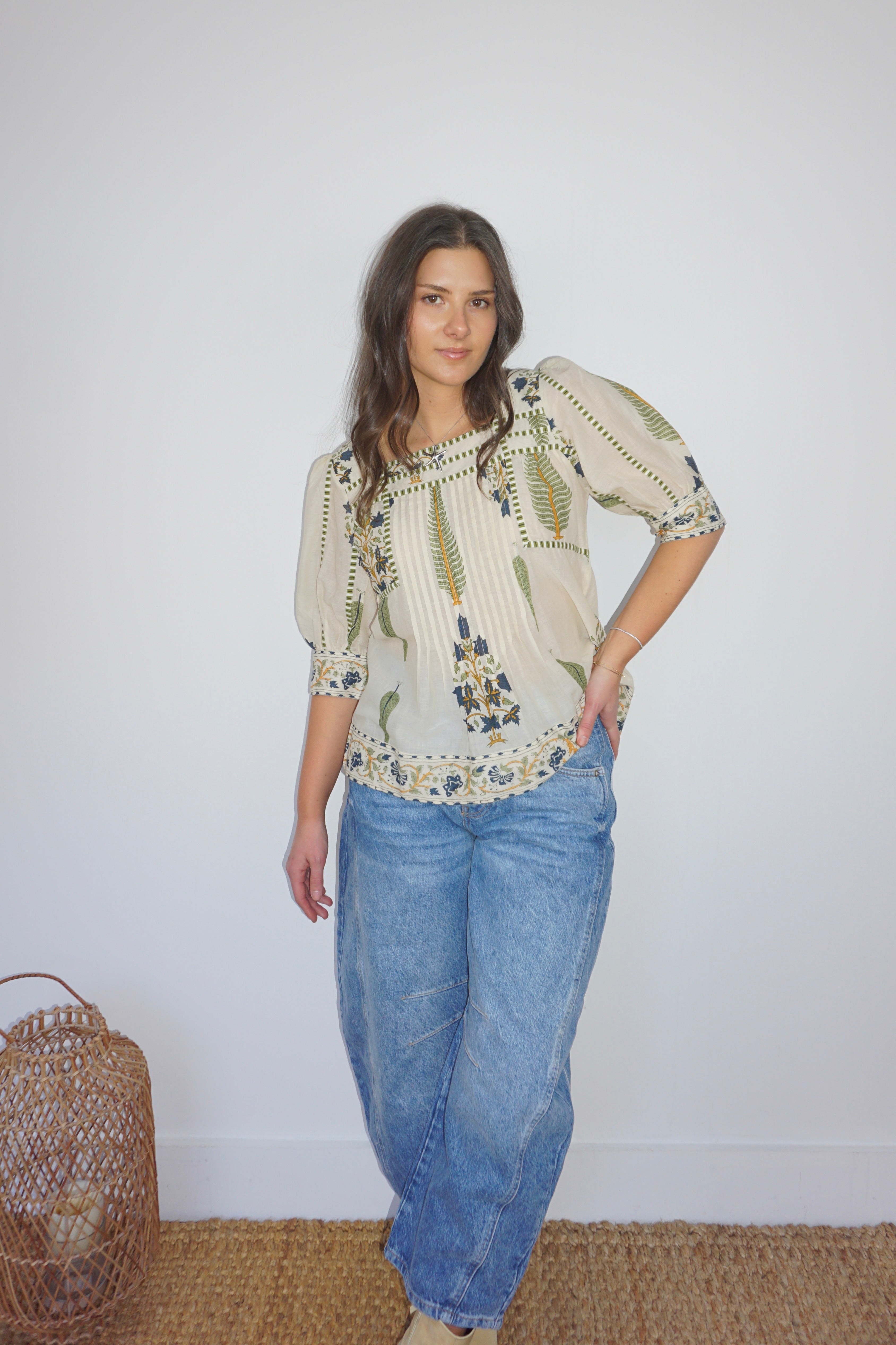 Pippy Top in Navy Victorian