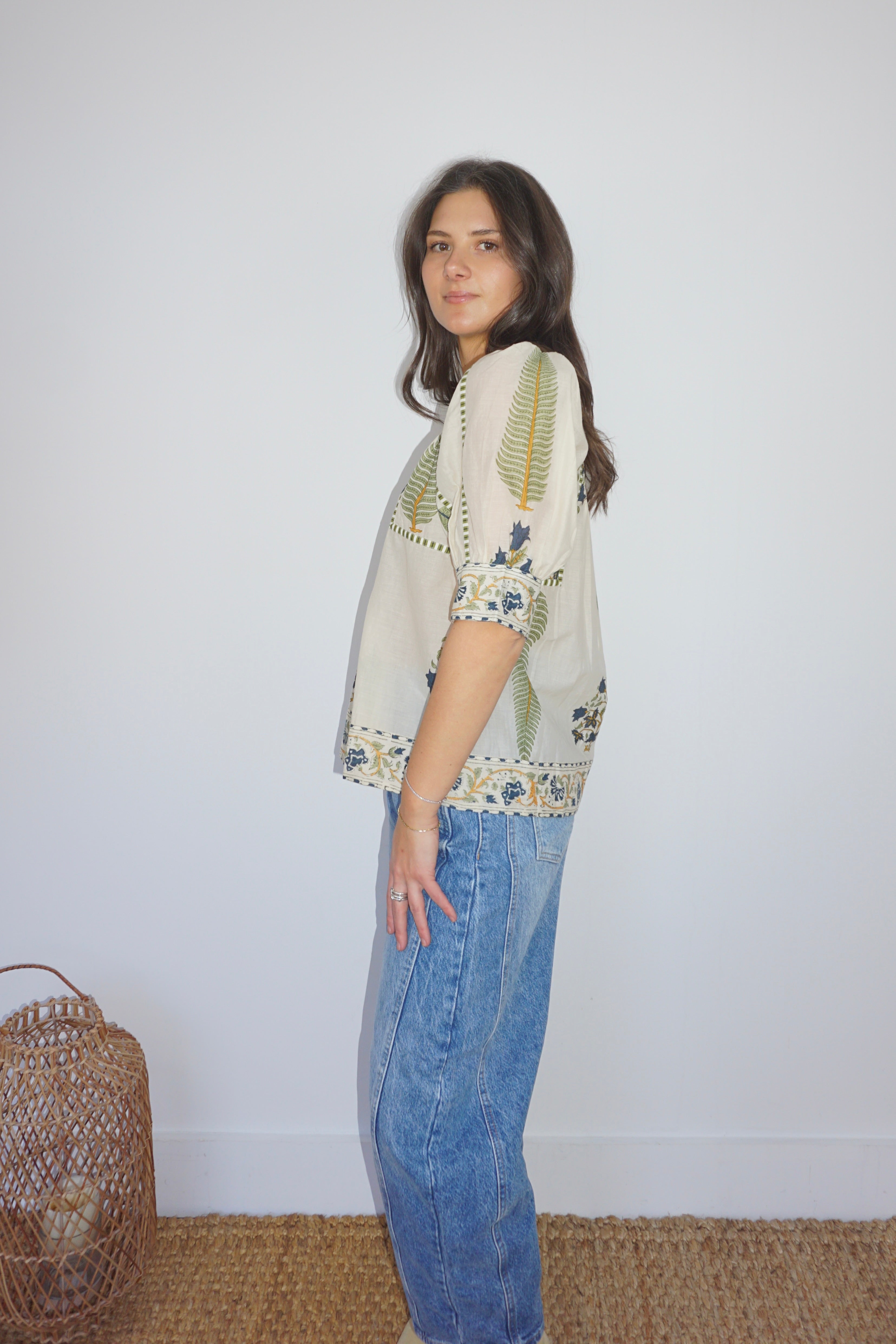 Pippy Top in Navy Victorian