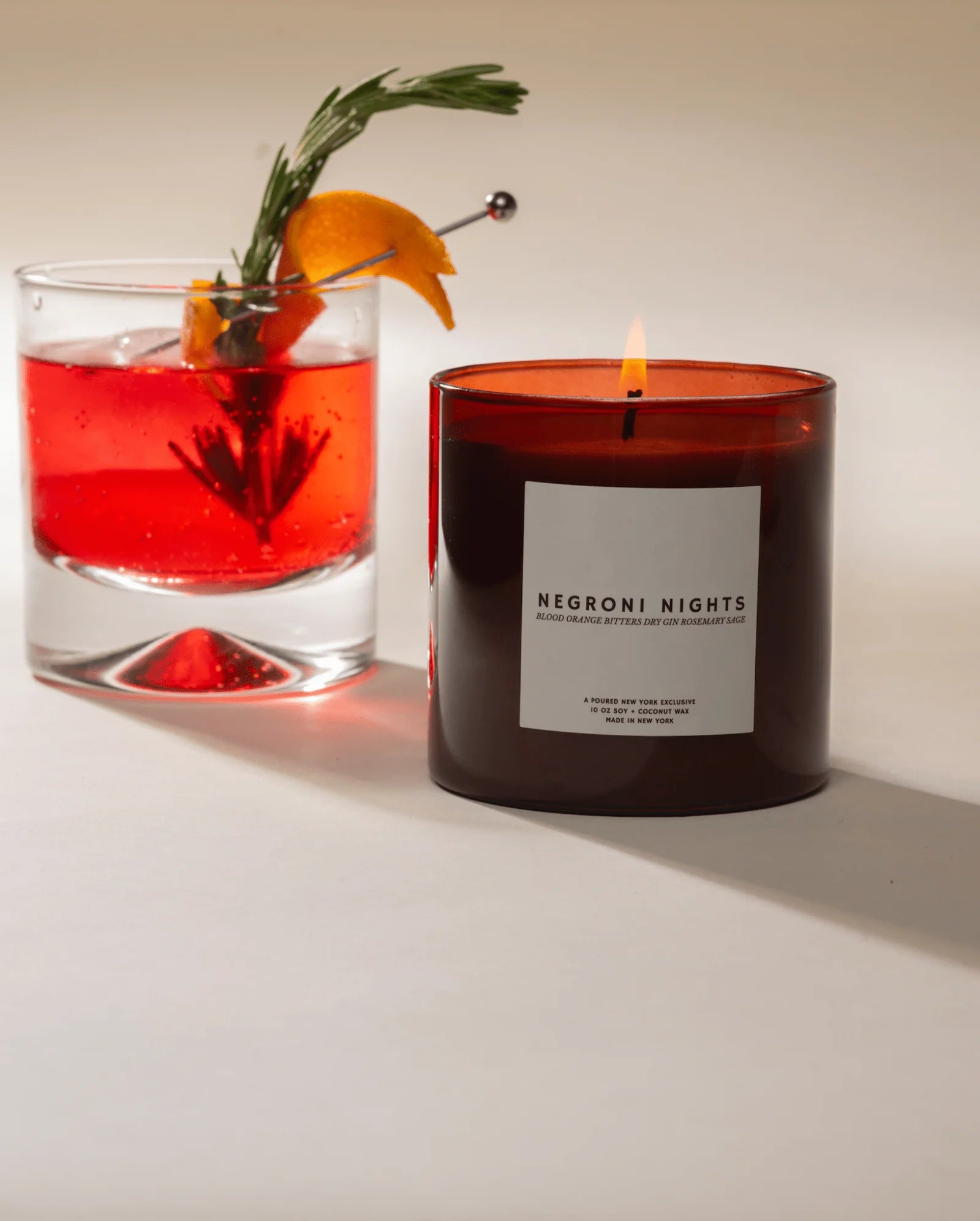 Soy Coconut Wax Candle, Negroni Nights
