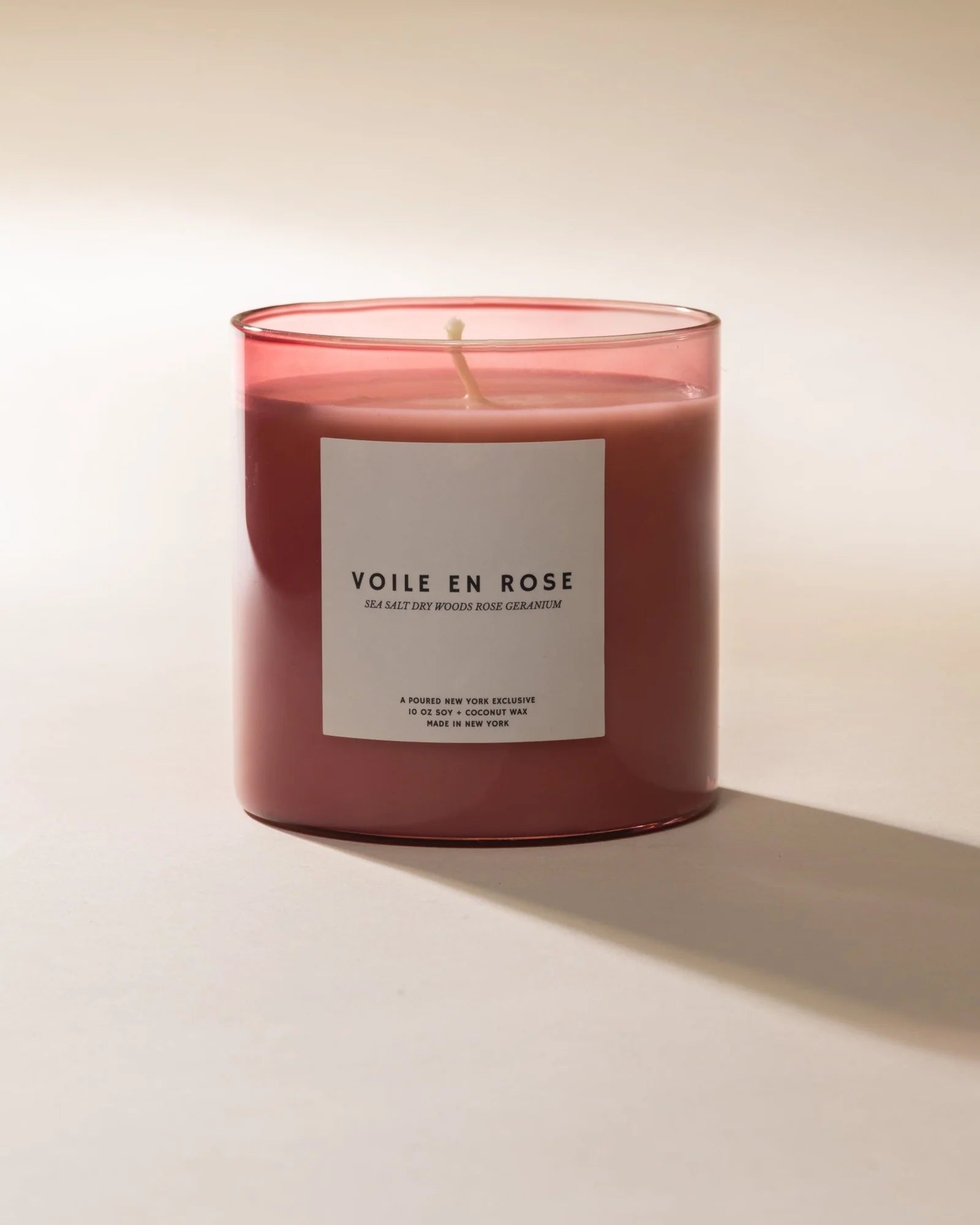 Soy Coconut Wax Candle, Voile en Rose