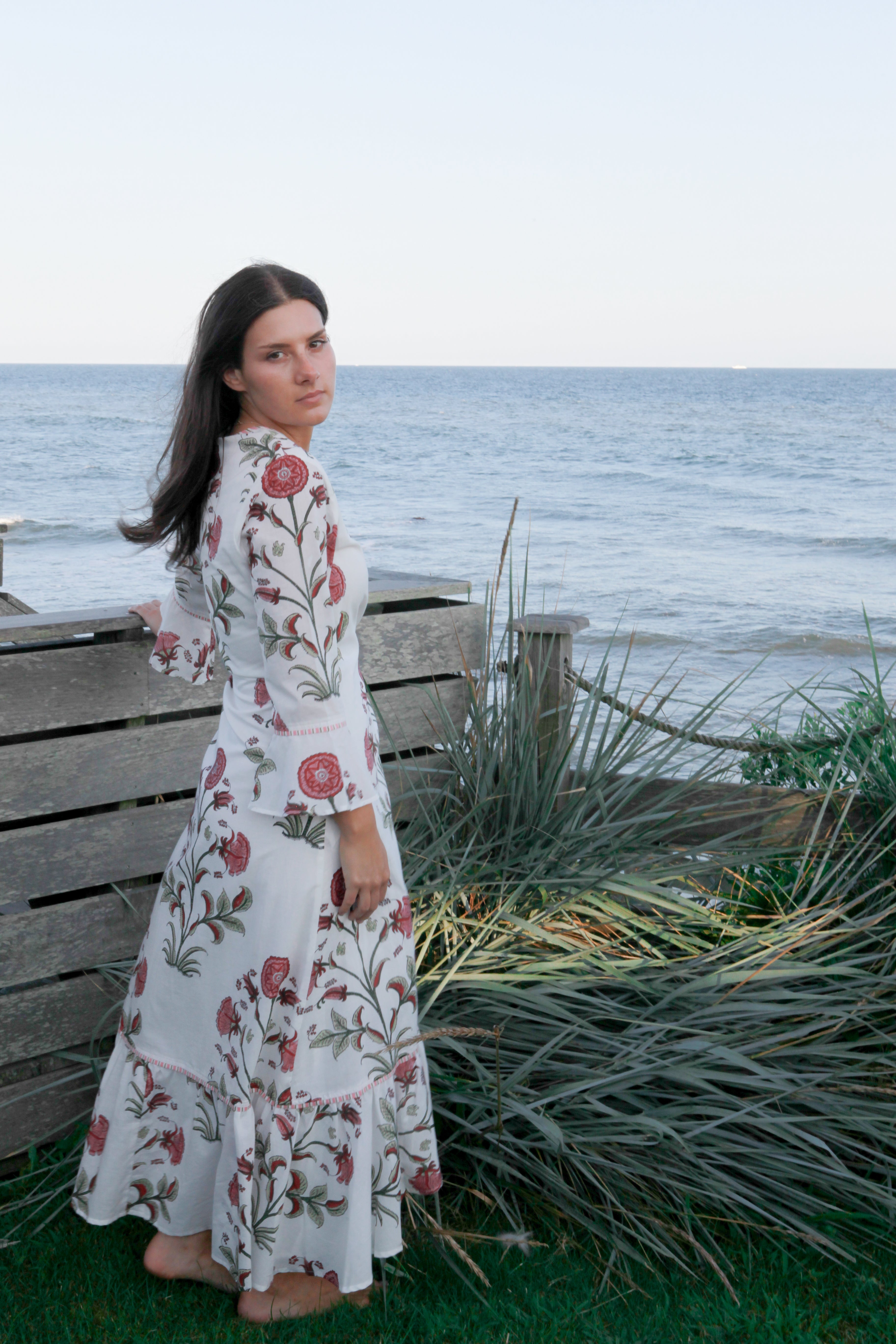 Rhode Wrap Dress in Red Vine