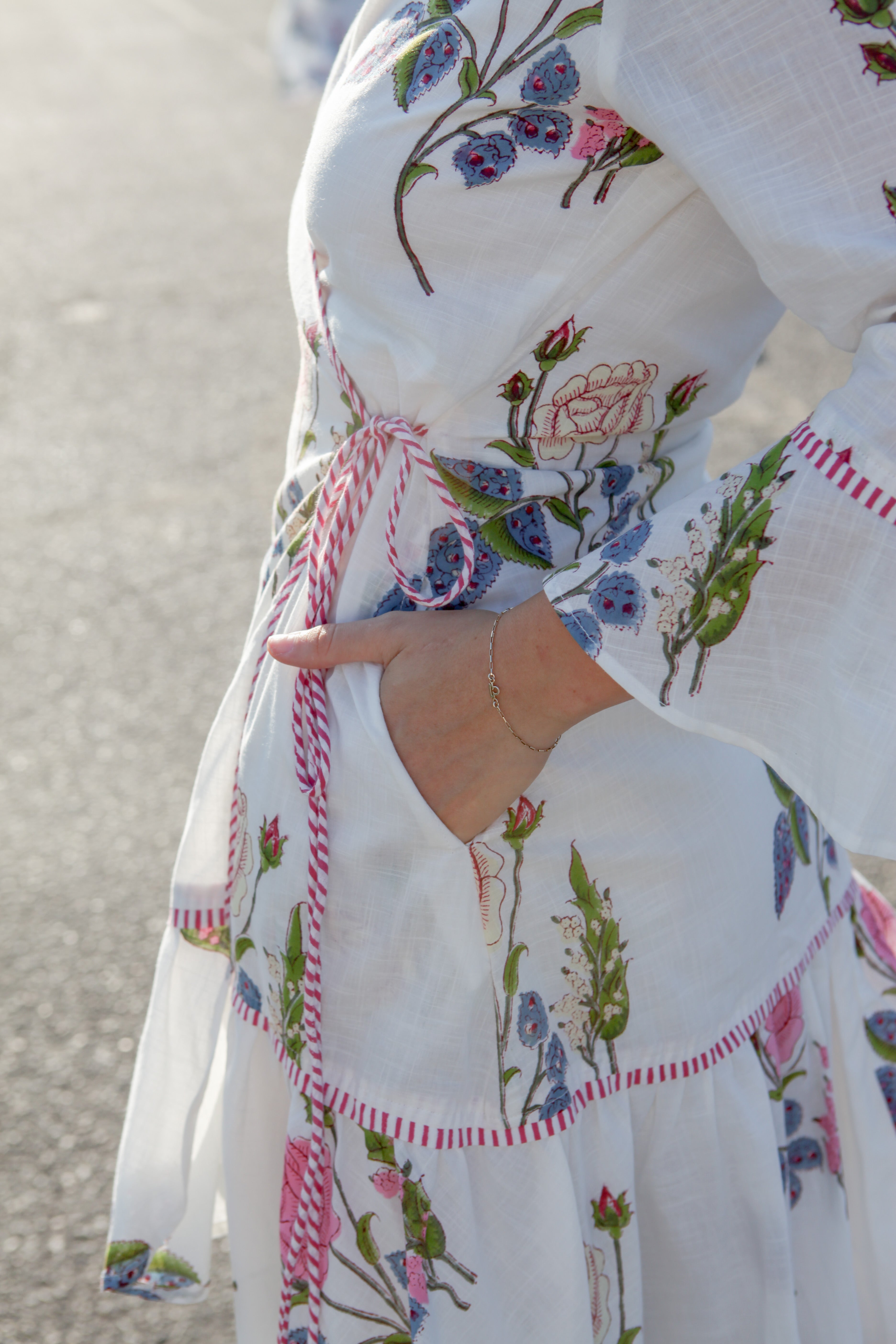 Rhode Mini Wrap Dress in Multi Rosette