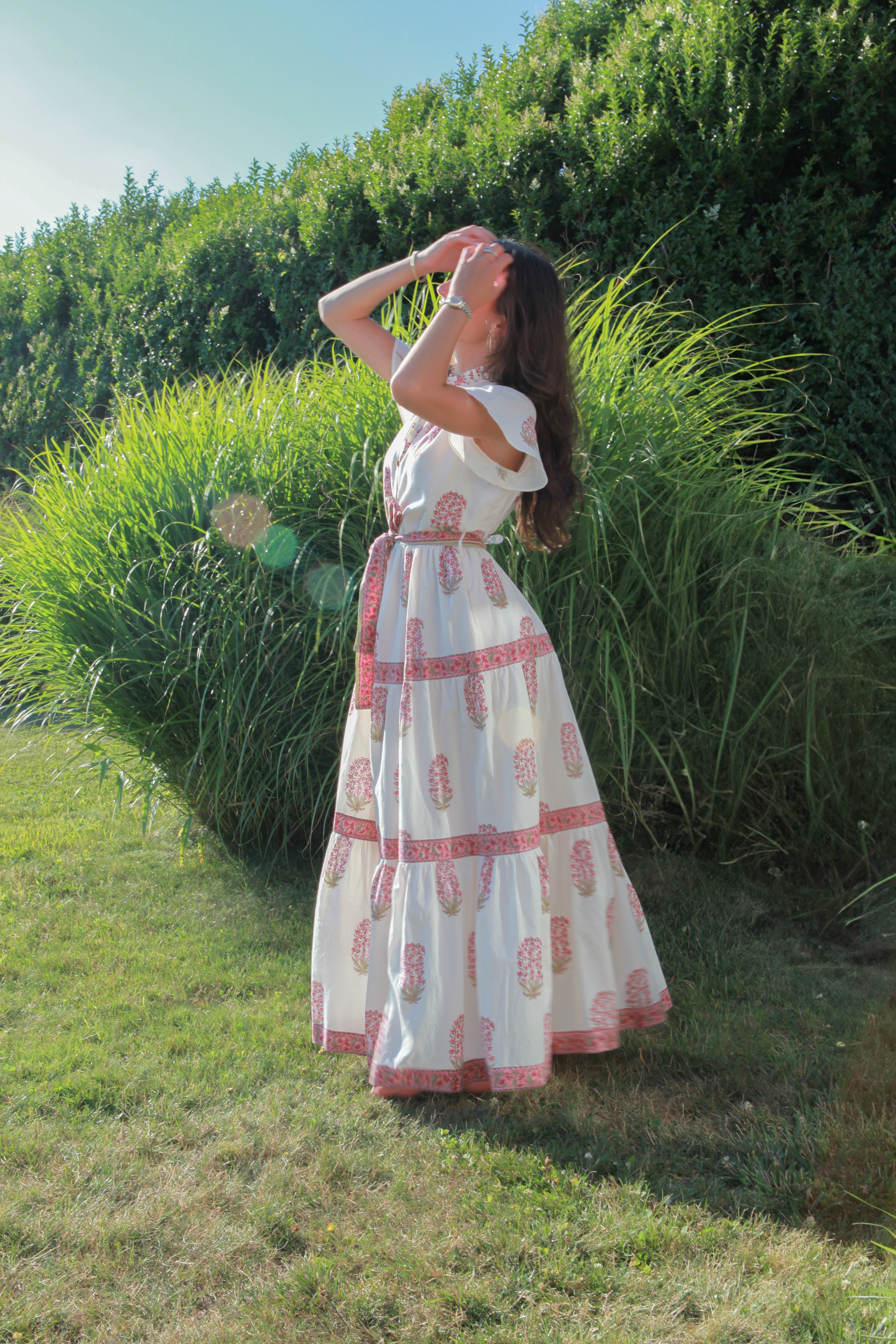 Valerie Tier Dress in Rosewater