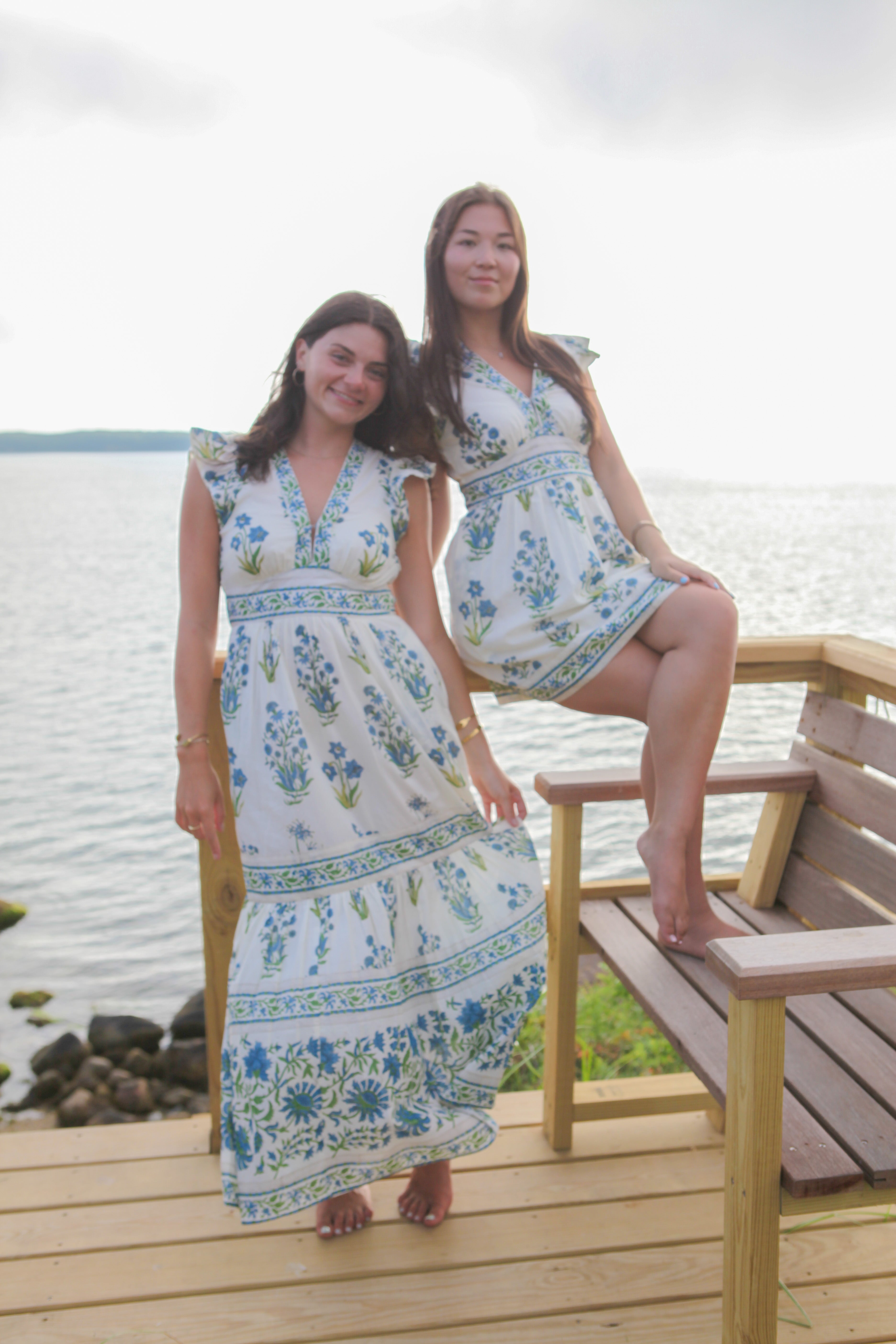 Solace Dress in Blue Bloom