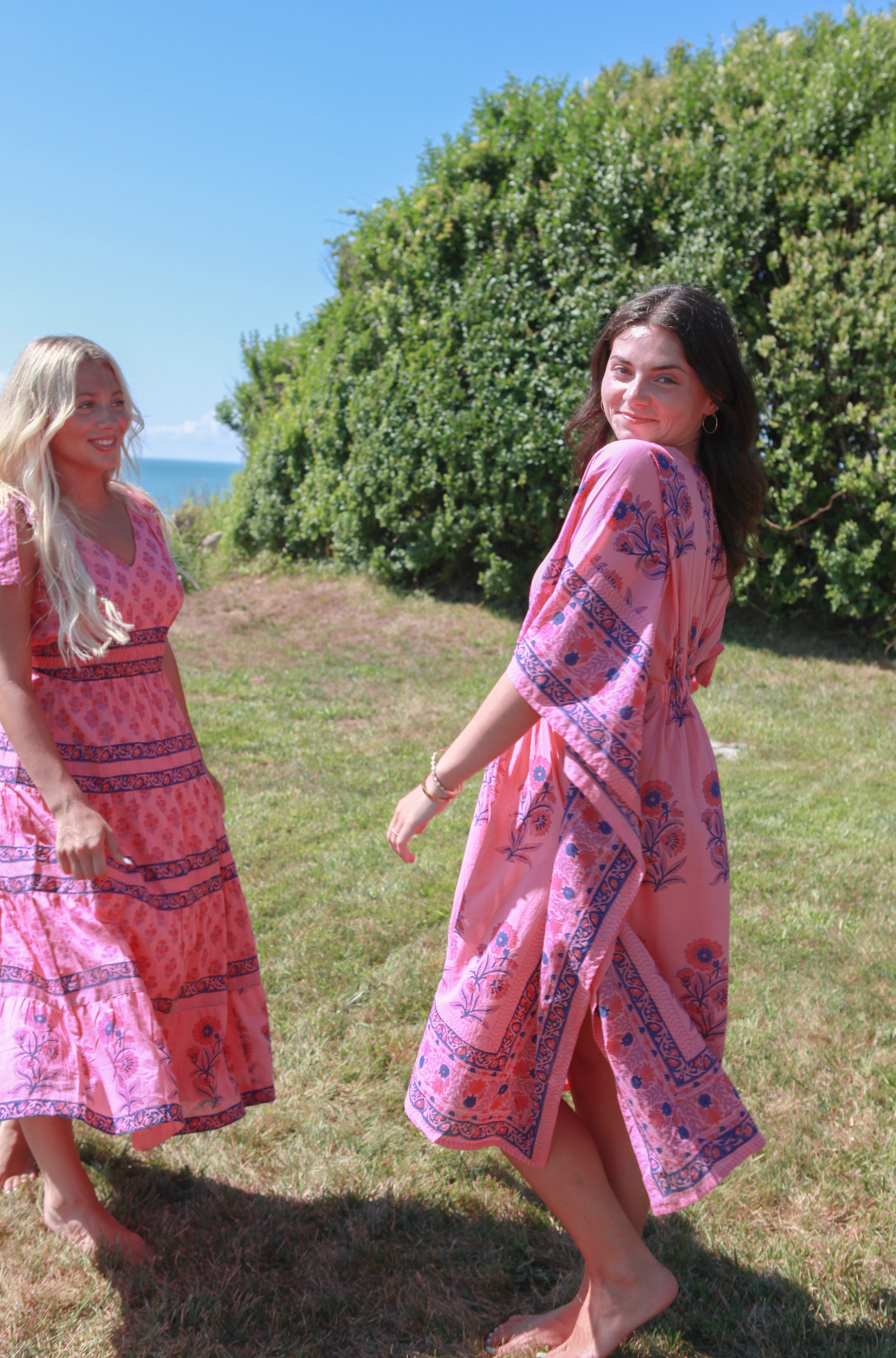 Santorini Kaftan in Pink Sand