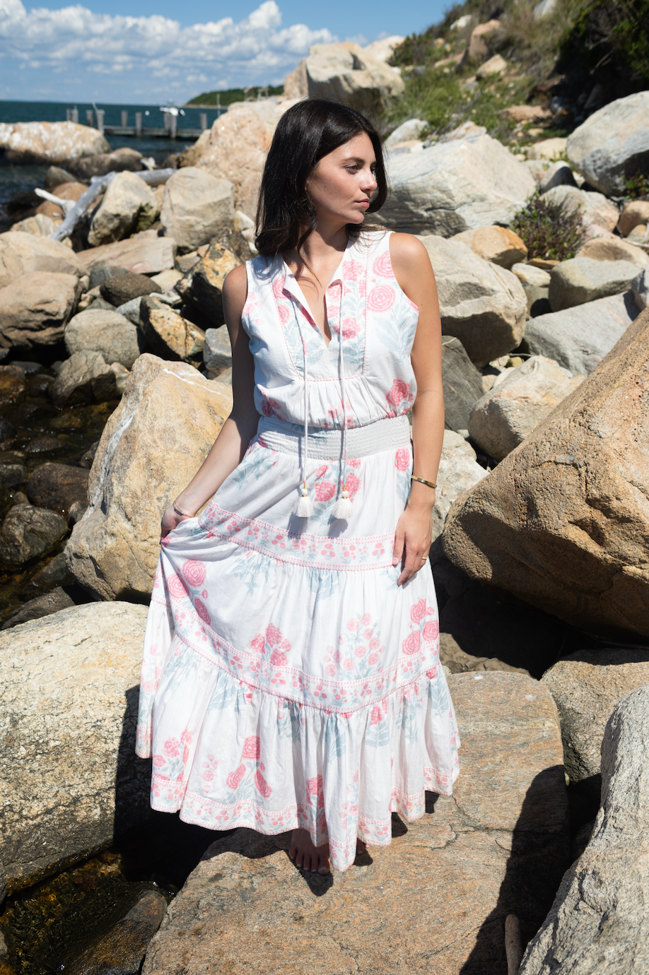 Paloma Dress in Blush Bloom