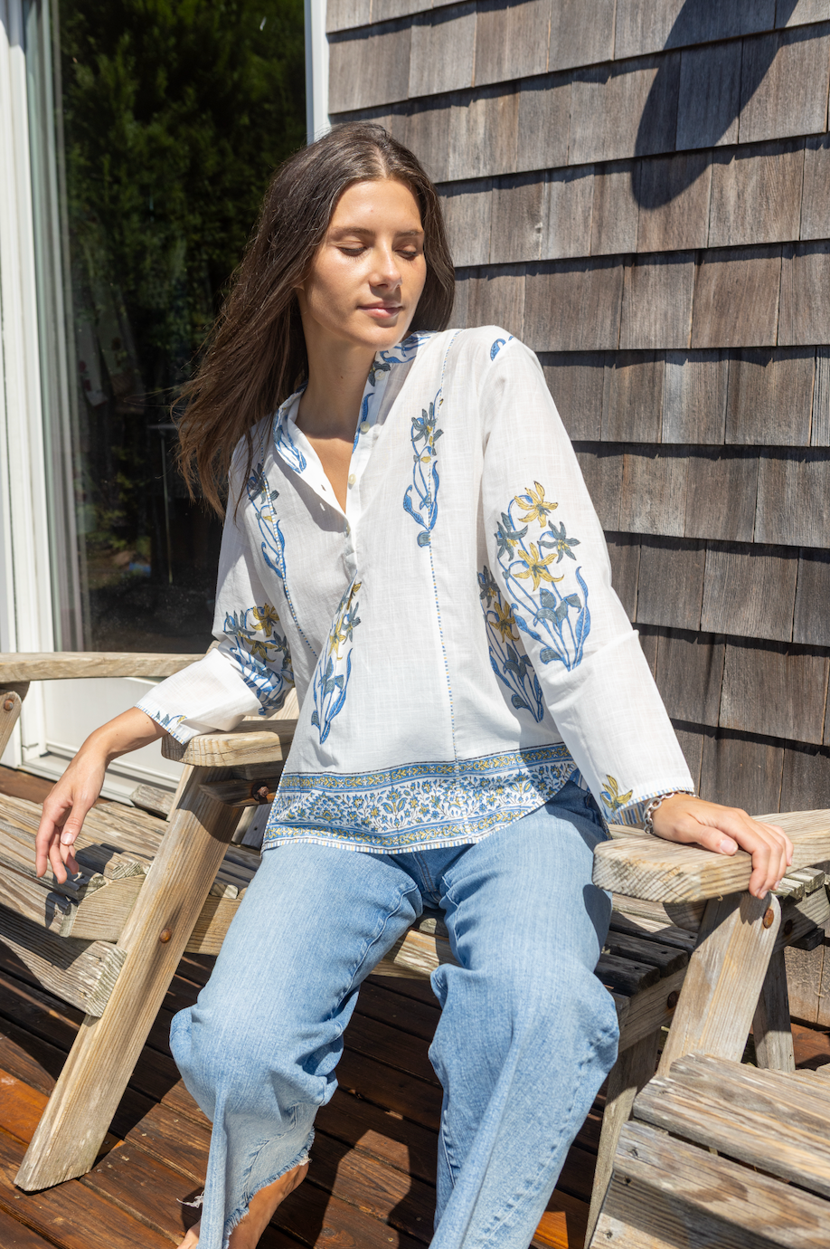 Anouk Shirt in Blue Lily