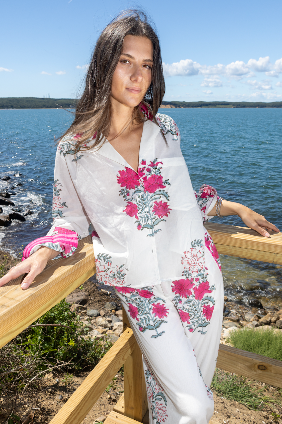 Evelyn Shirt in Sunset Rose