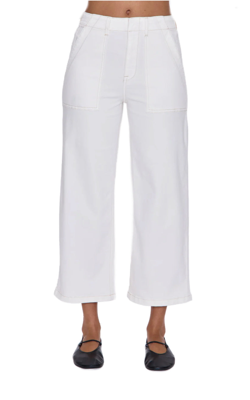 Sophia Wide Leg Utility Pant - Le Blanc