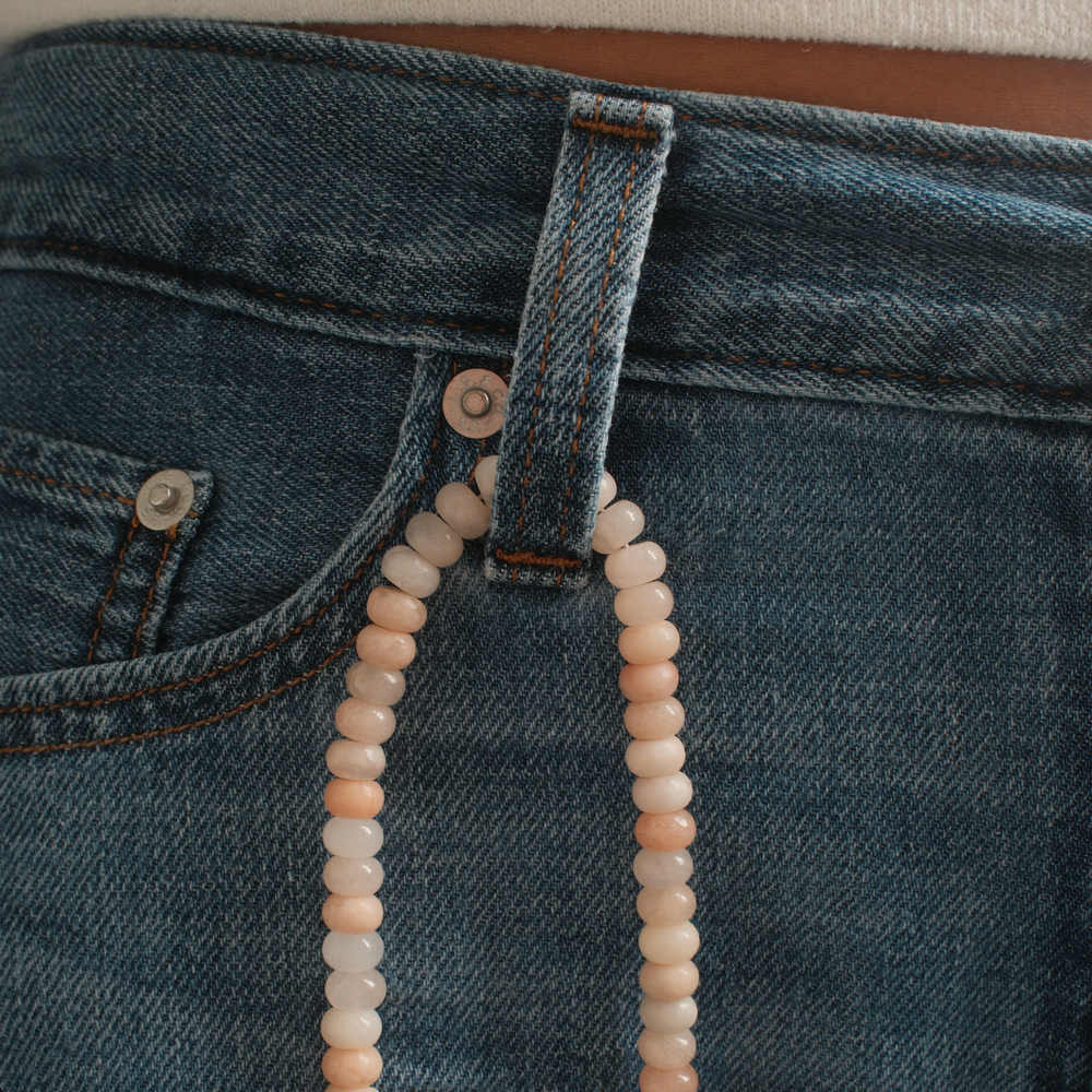 Sarah Pink Aventurine Necklace - Gold