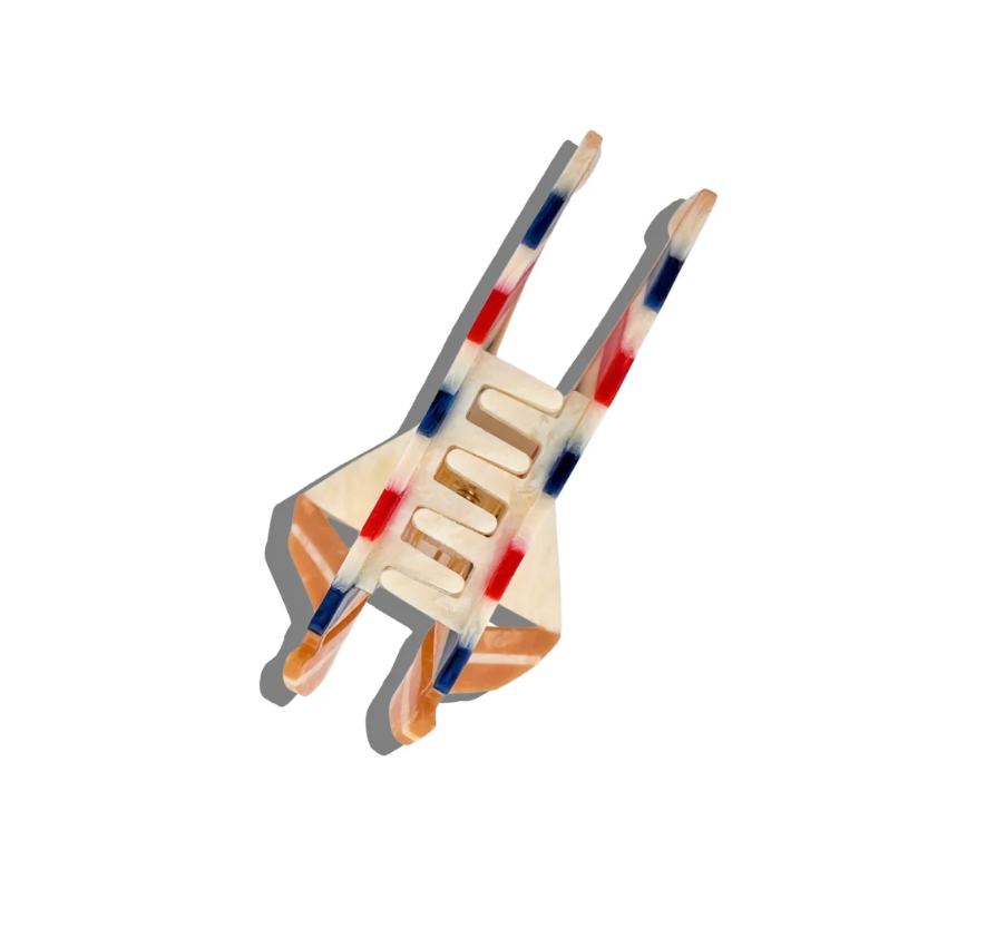 Hand Painted Sailboat Claw Hair Clip - Blue
