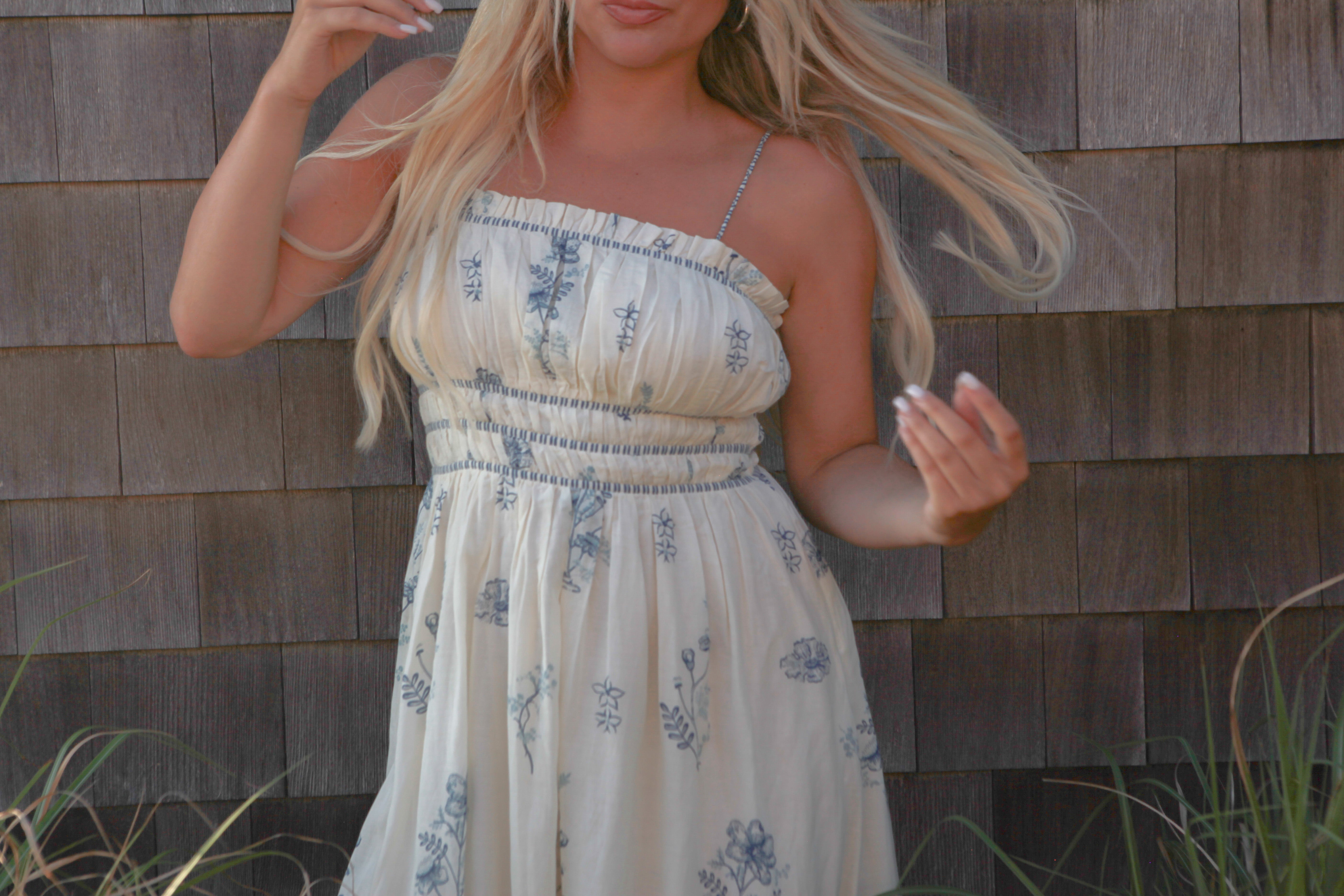 Dottie Midi Dress in Sea Spray Floral