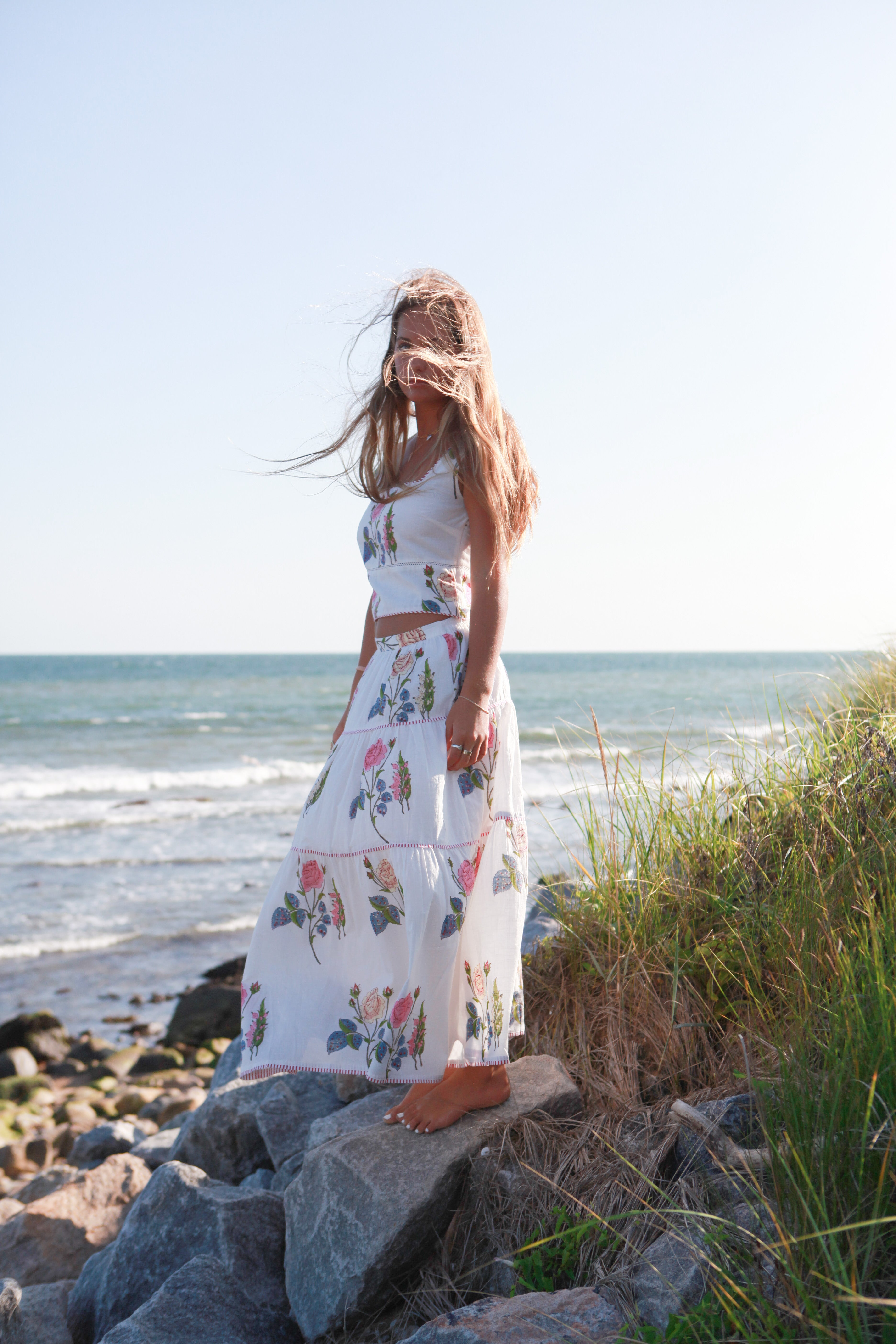 Senya Top in Multi Rosette