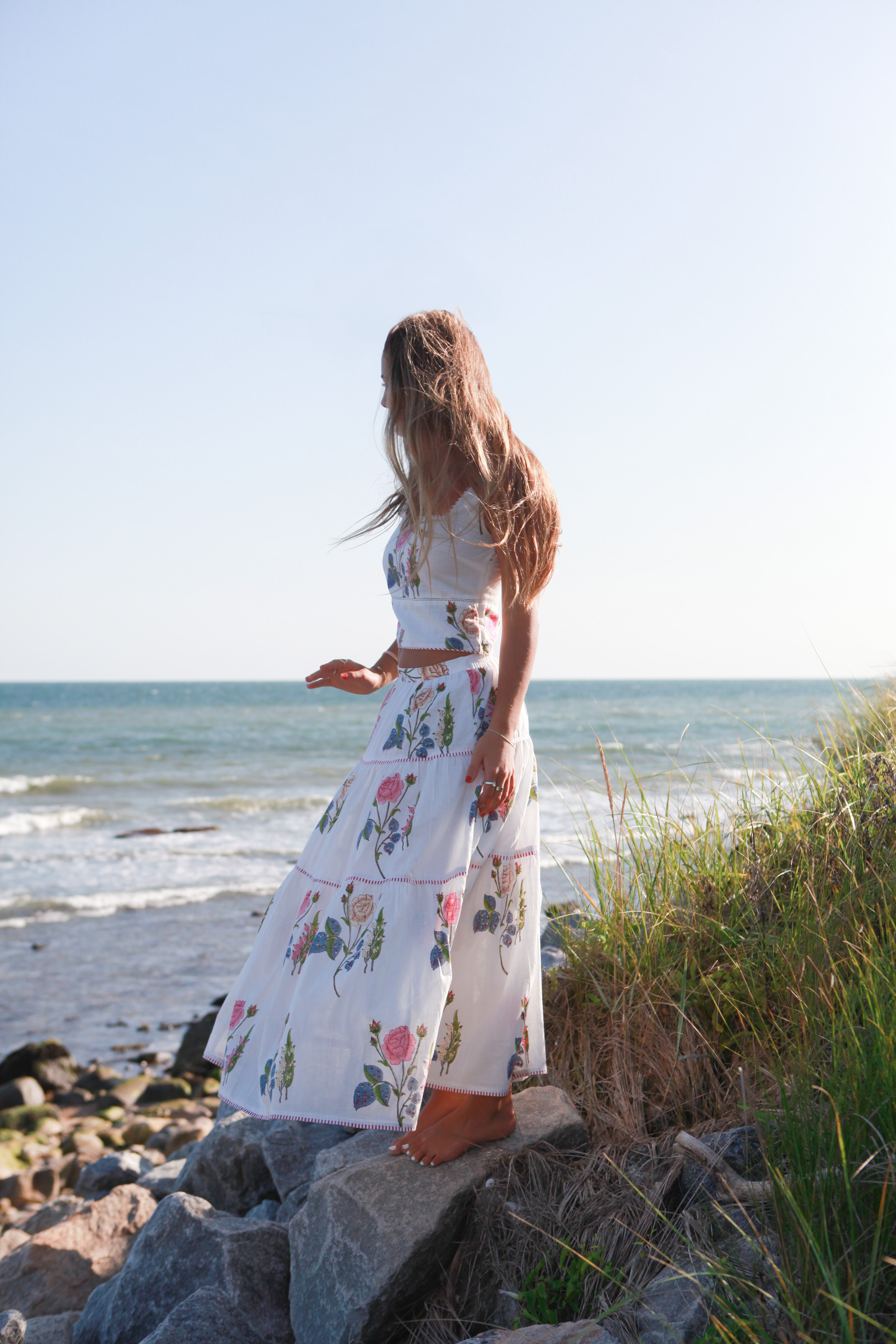 Senya Top in Multi Rosette