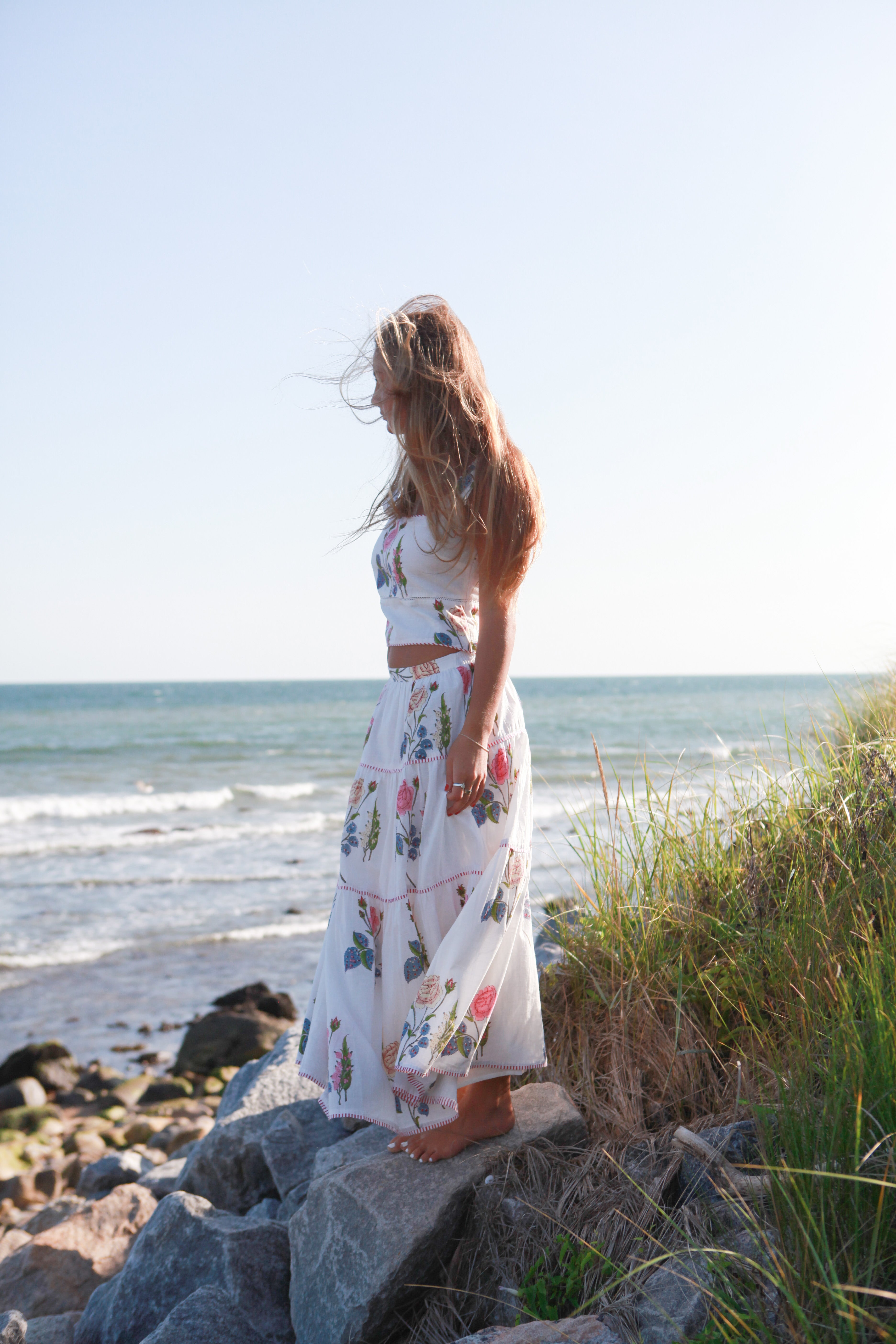 Senya Top in Multi Rosette