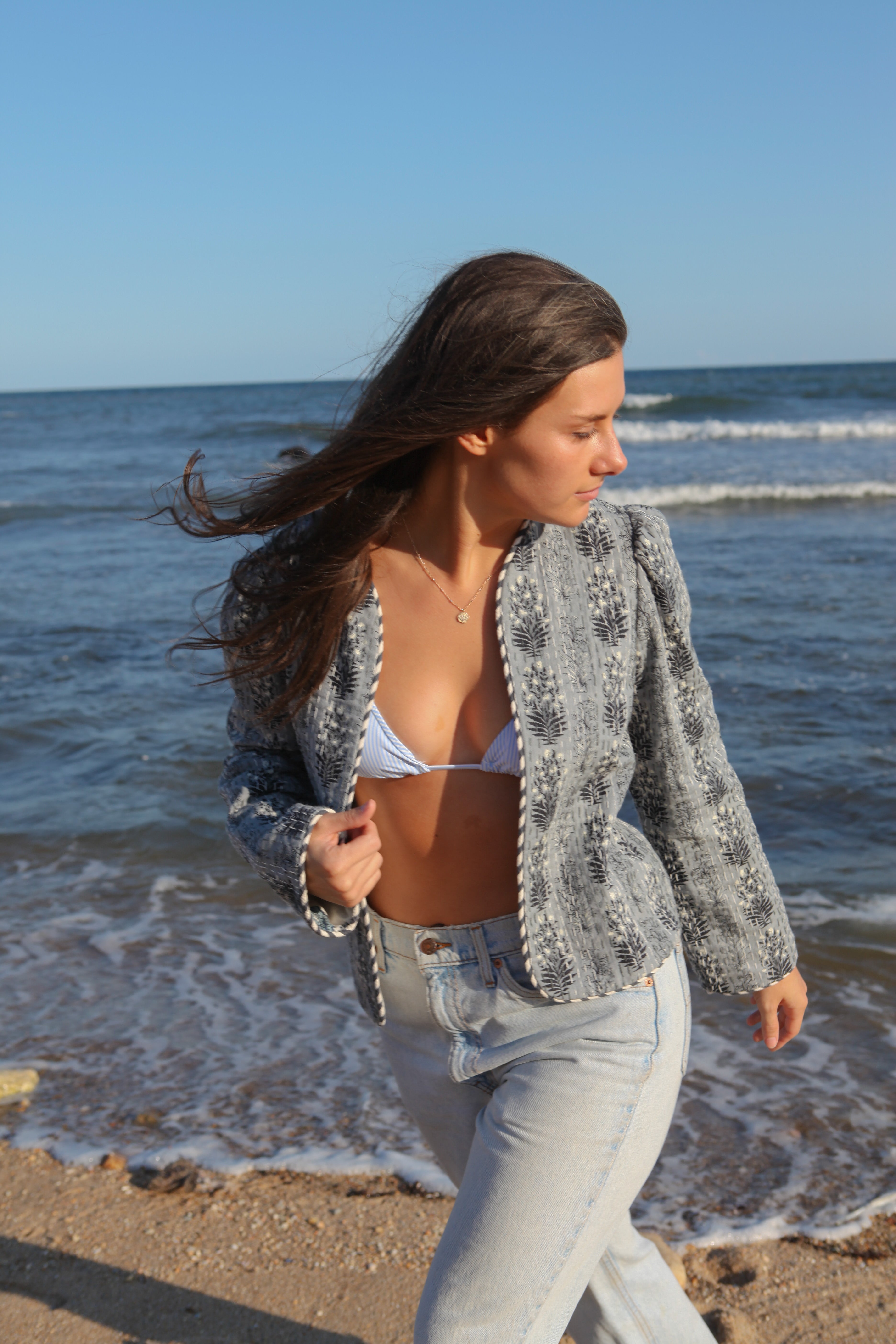 Shylah Jacket in Blue Vine RVRS